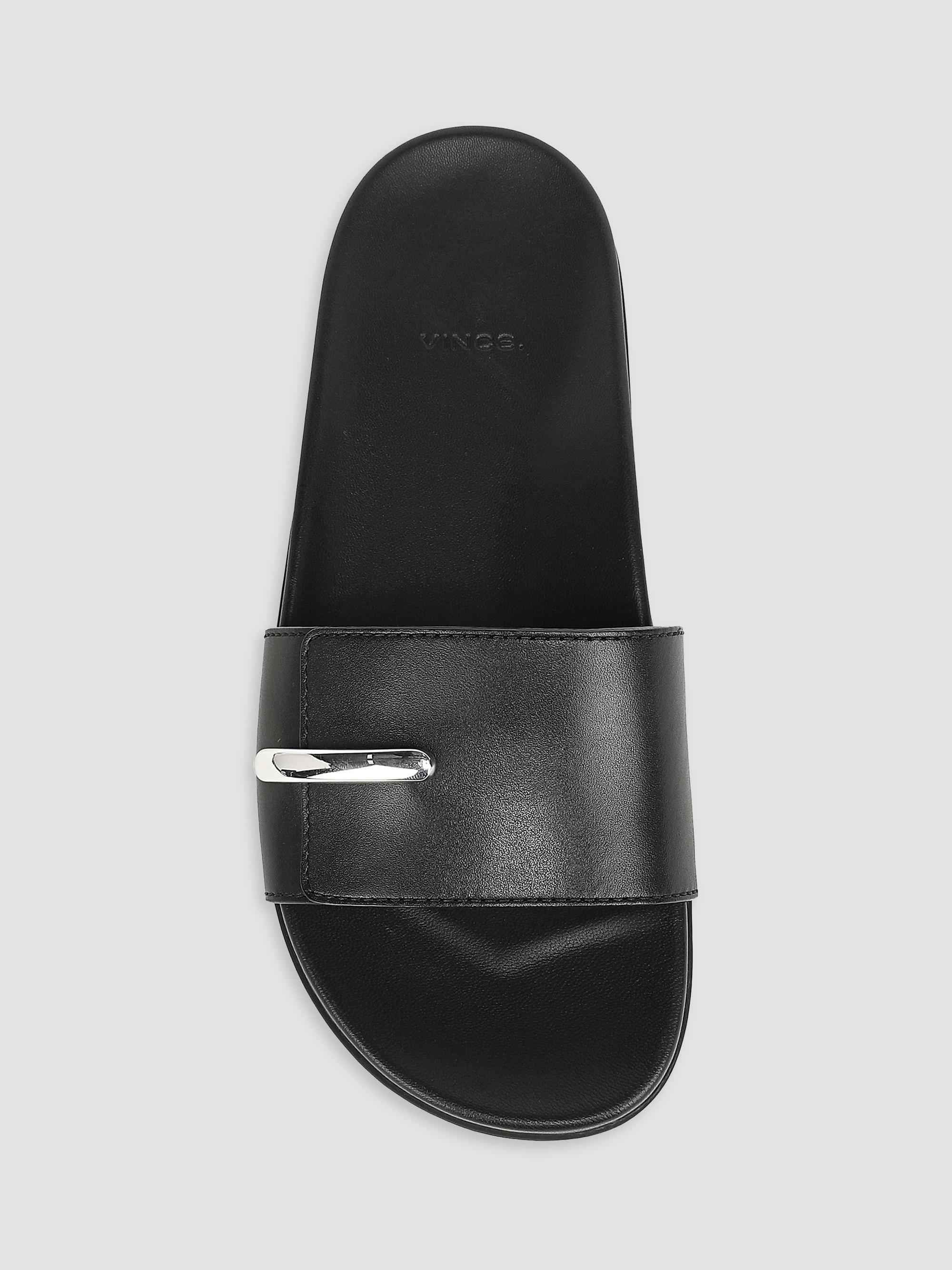 Vince Sadie Leather Slide Sandals | Saks Fifth Avenue