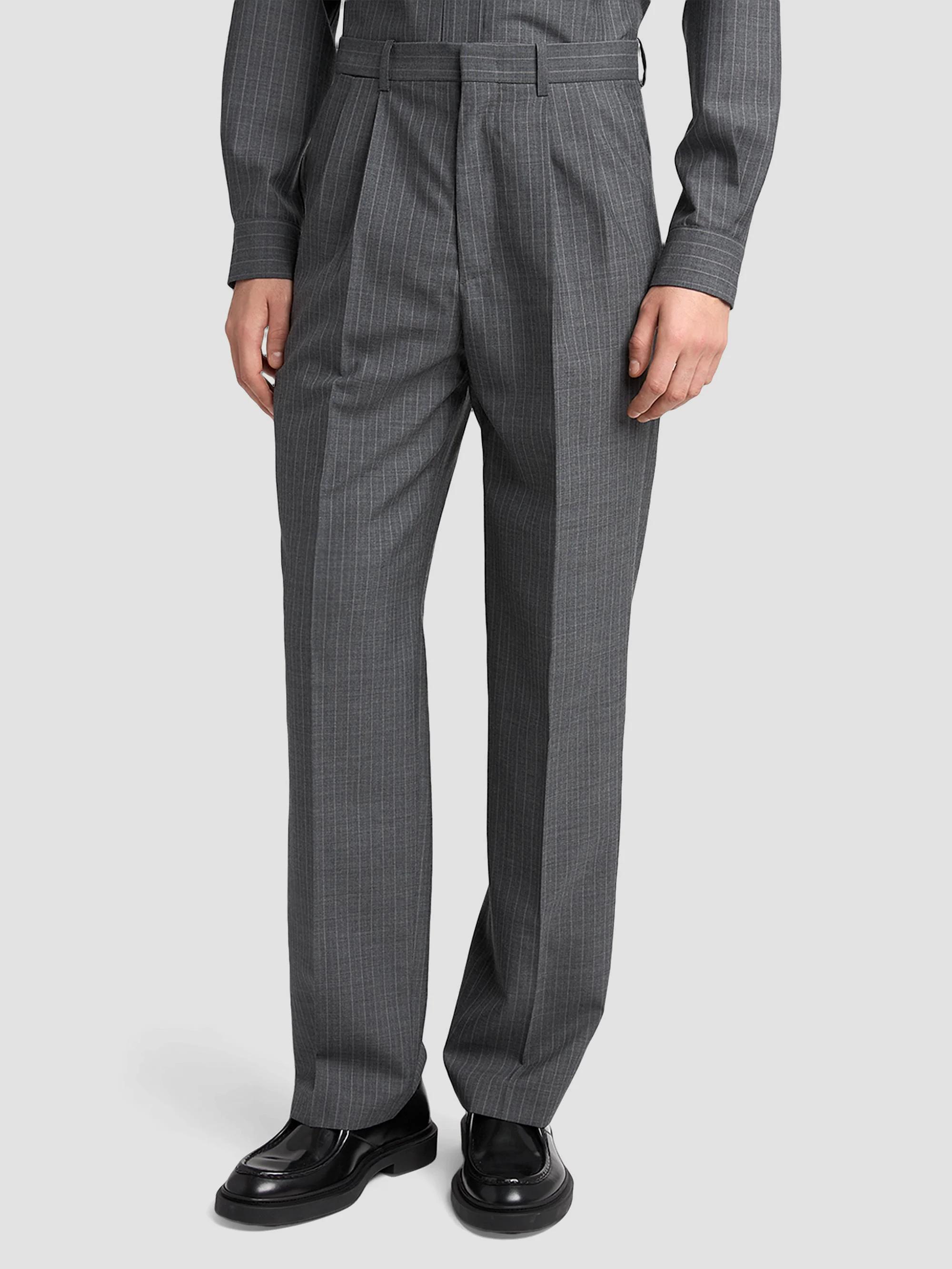 JILSANDER PRIAMO スラックス 46 Jil Sander Pleated Pinstripe Check Wool Trousers | Saks Fifth Avenue