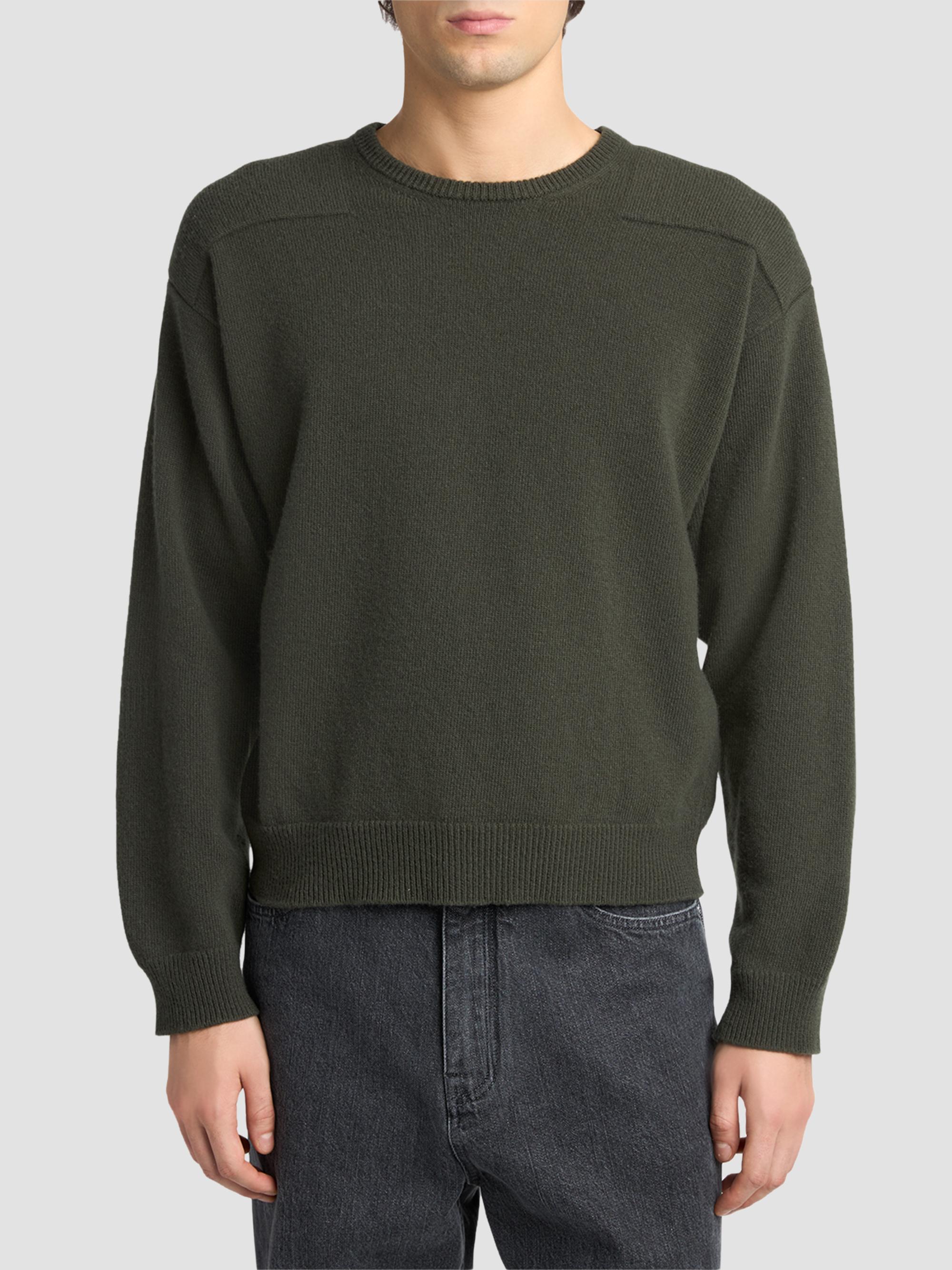 Jil Sander Men's Saddle Shoulder Wool-Blend Sweater - Utility | Thumbnail 4