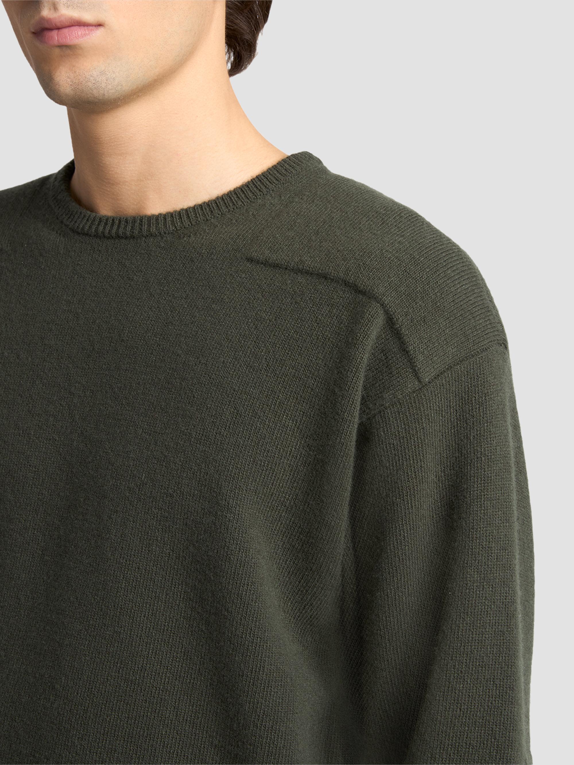 Jil Sander Men's Saddle Shoulder Wool-Blend Sweater - Utility | Thumbnail 5