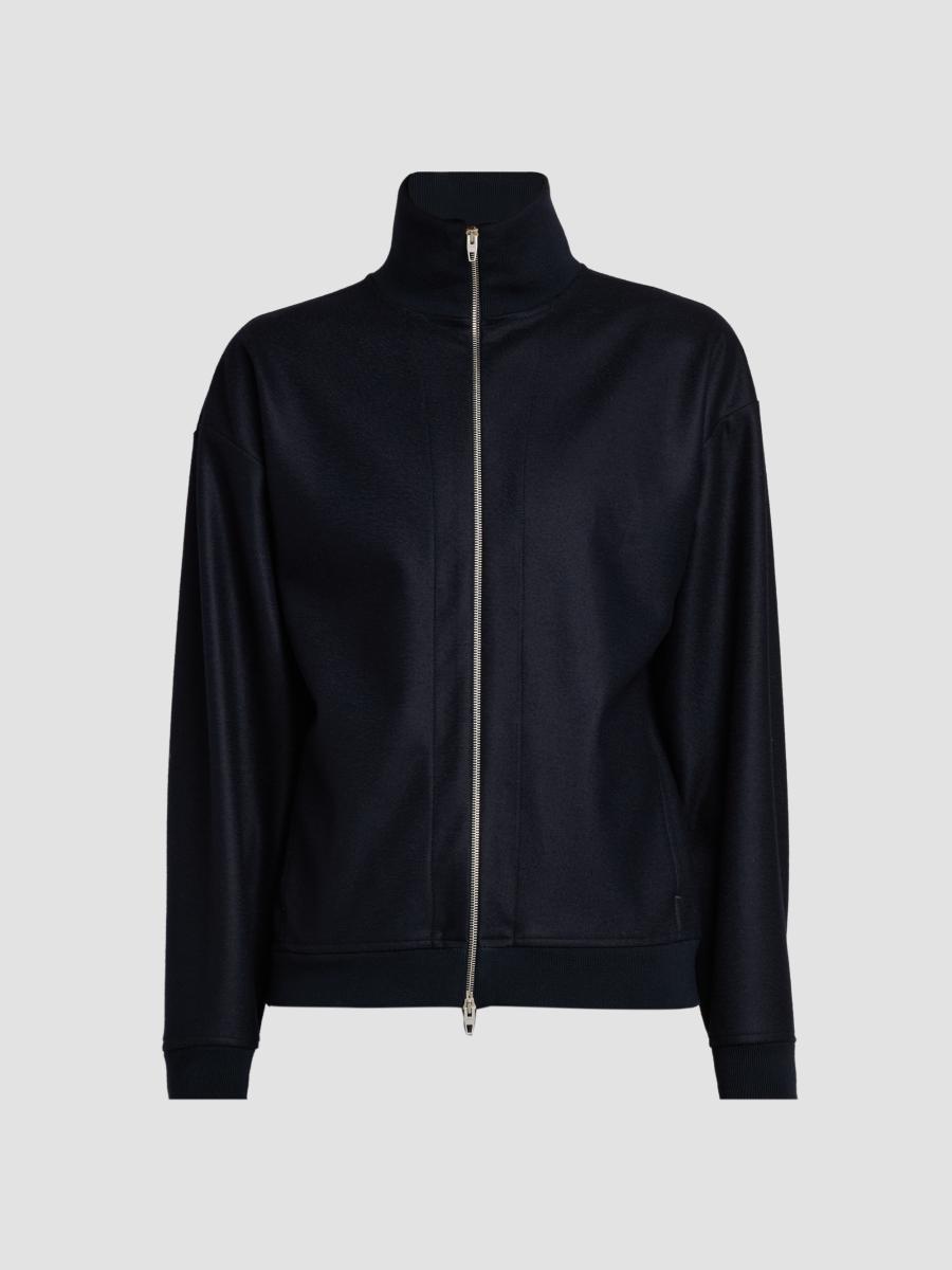 Jil Sander Men's Melton Wool Zip-front Jacket In Blue