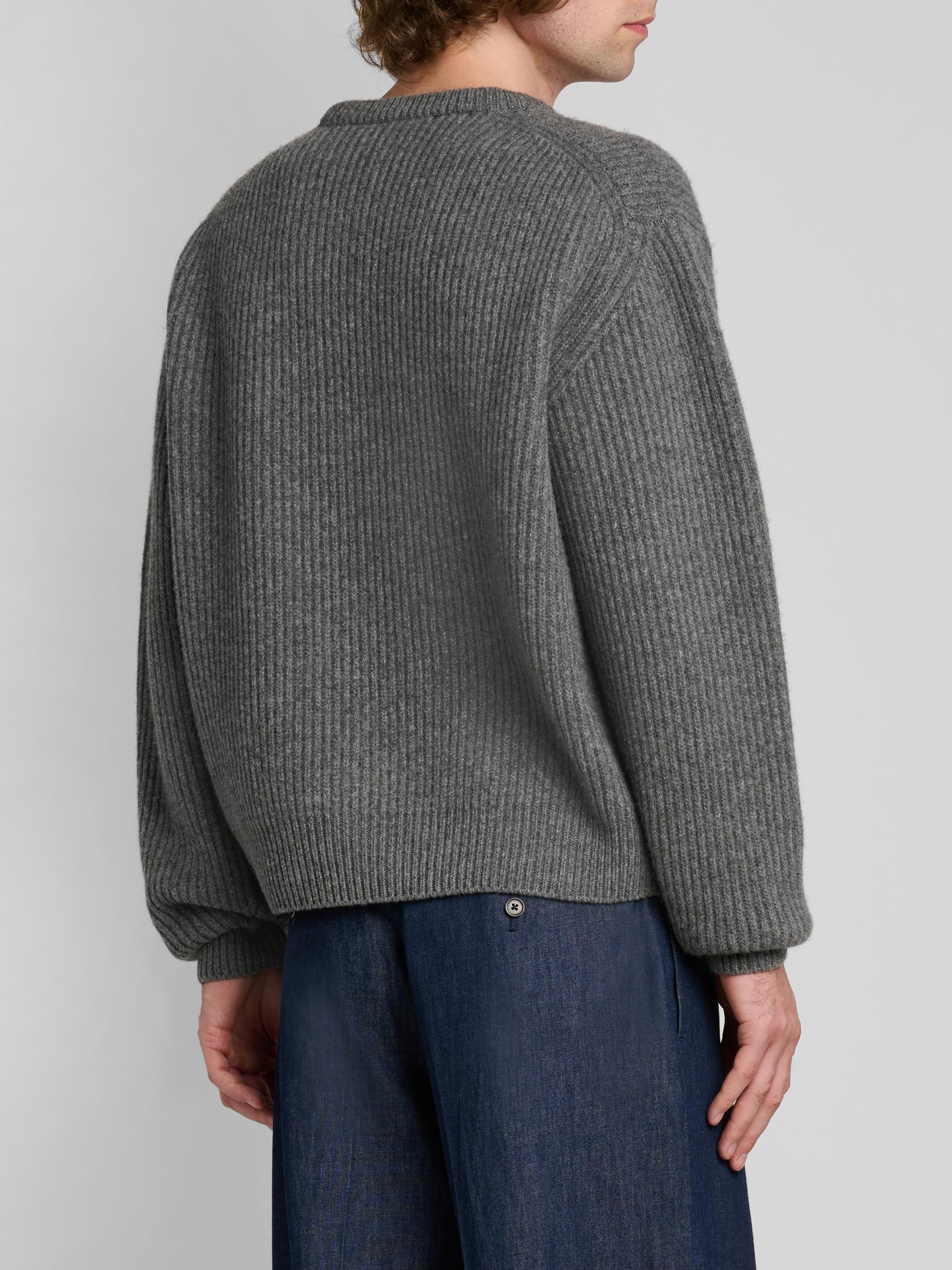 Jil Sander Men's Fisherman's Rib Knit Crewneck Sweater - Koala | Thumbnail 3