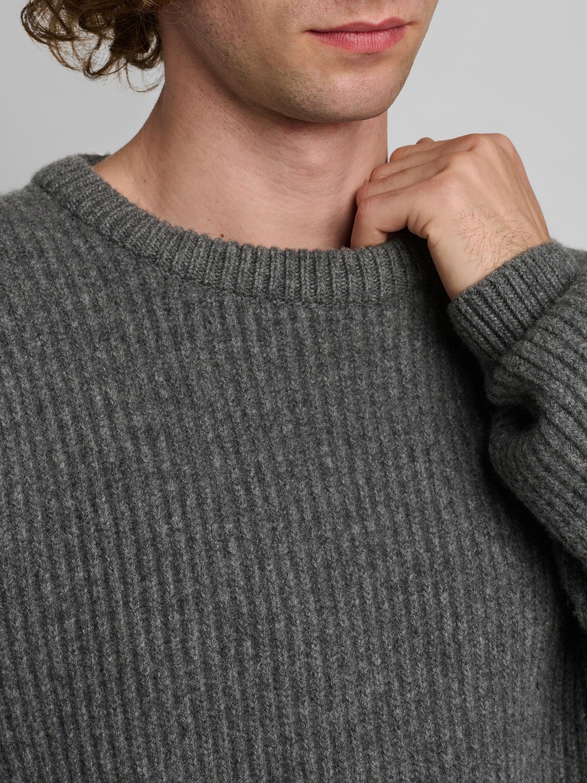 Jil Sander Men's Fisherman's Rib Knit Crewneck Sweater - Koala | Thumbnail 5