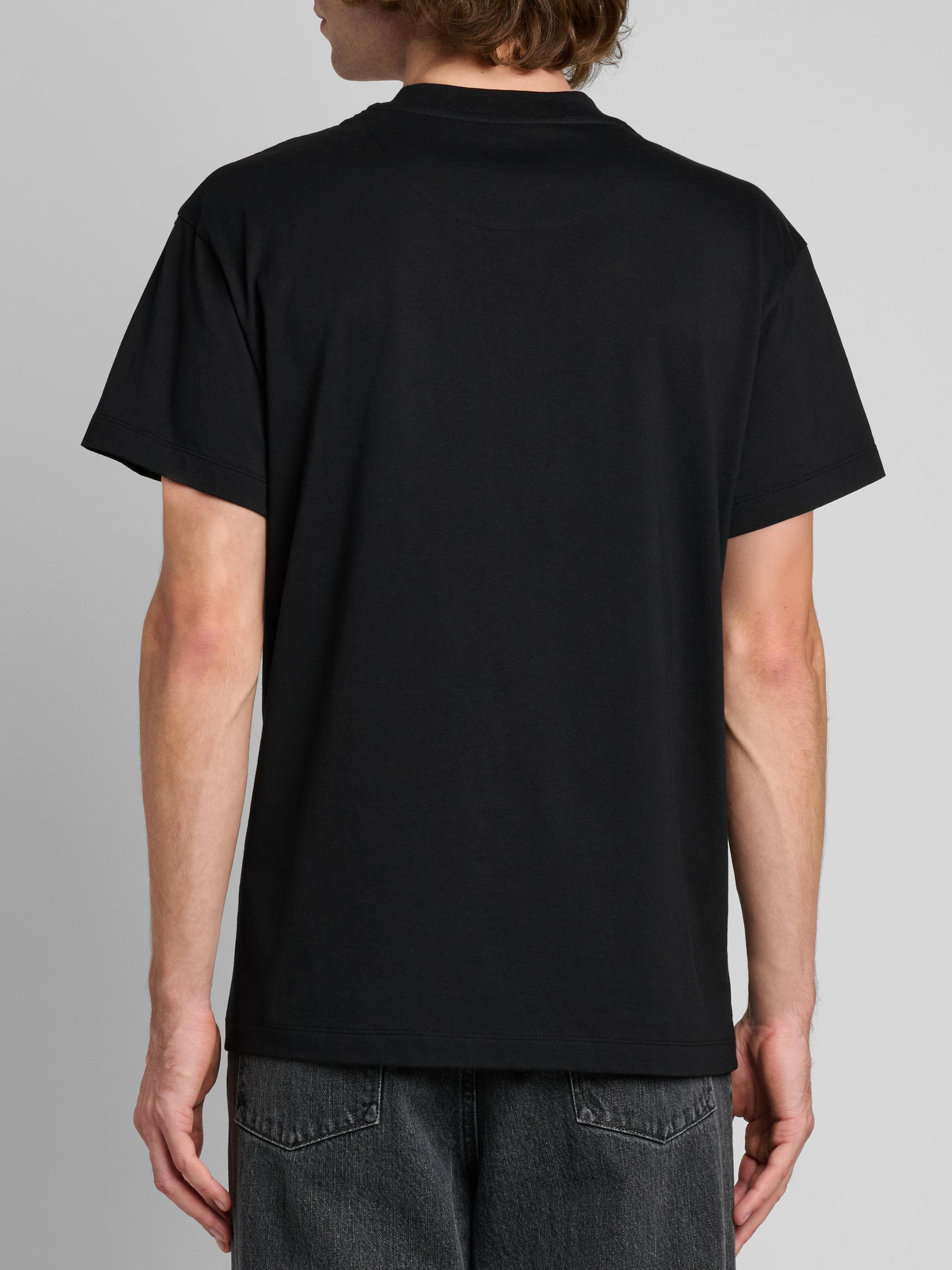 Jil Sander Men's Embroidered Logo Crewneck T-Shirt - Black | Thumbnail 3