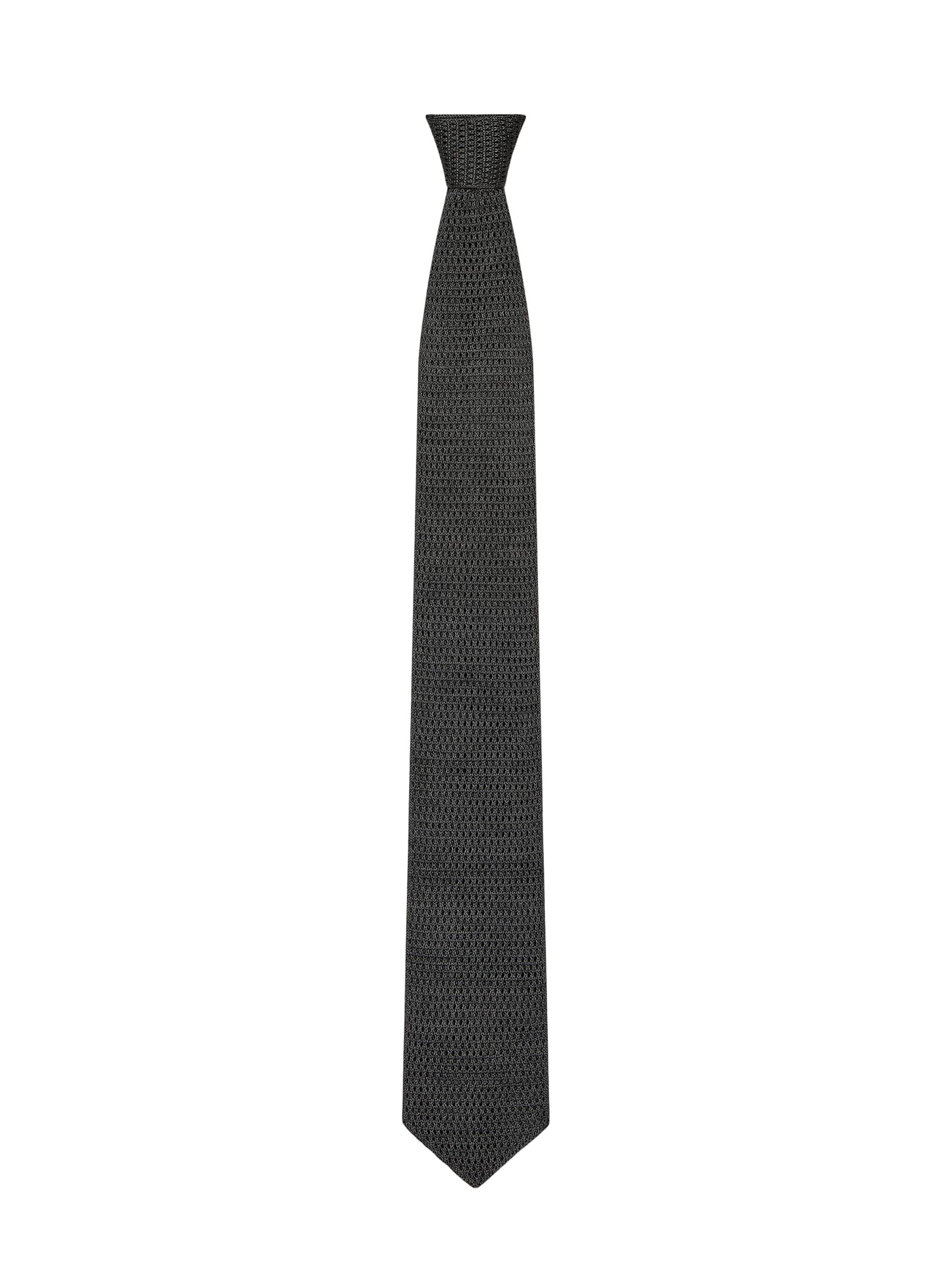 Givenchy Men's Tie in Knitted Silk - Light Grey Melange