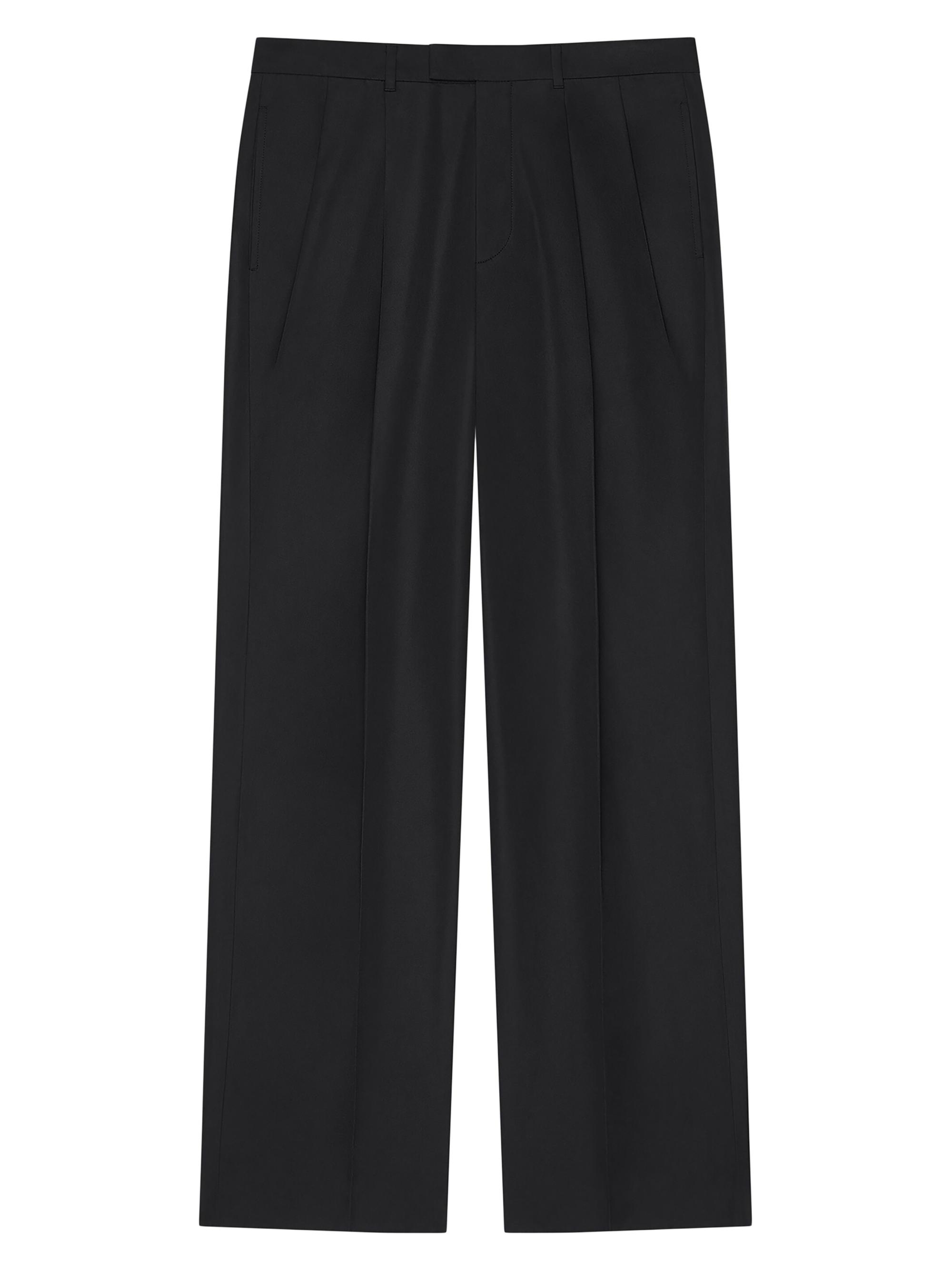 Givenchy Men's Double Pleated Pants in Poplin - Black | Thumbnail 5
