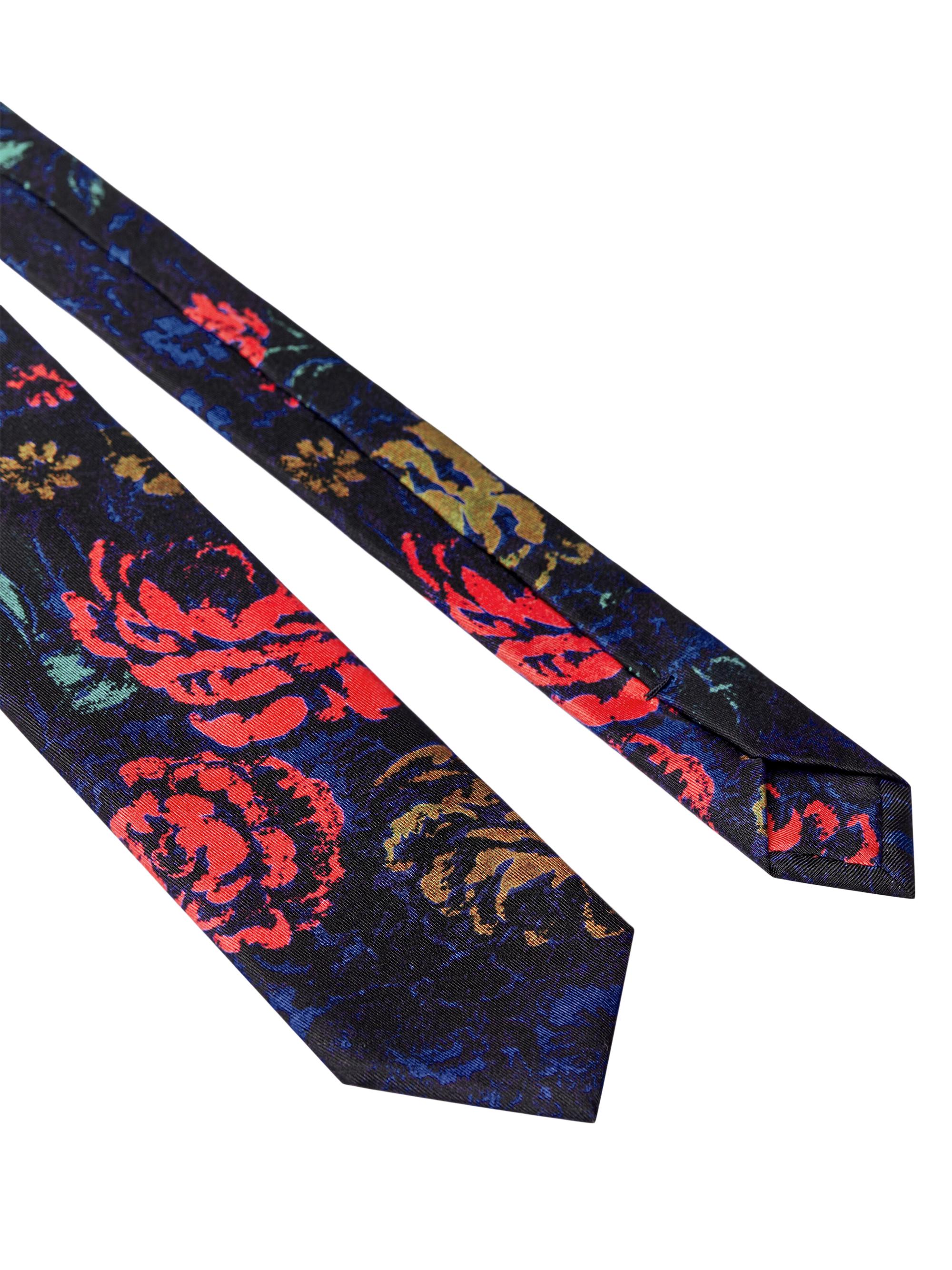 Givenchy Men's Tie in Silk with Floral Print - Navy | Thumbnail 2