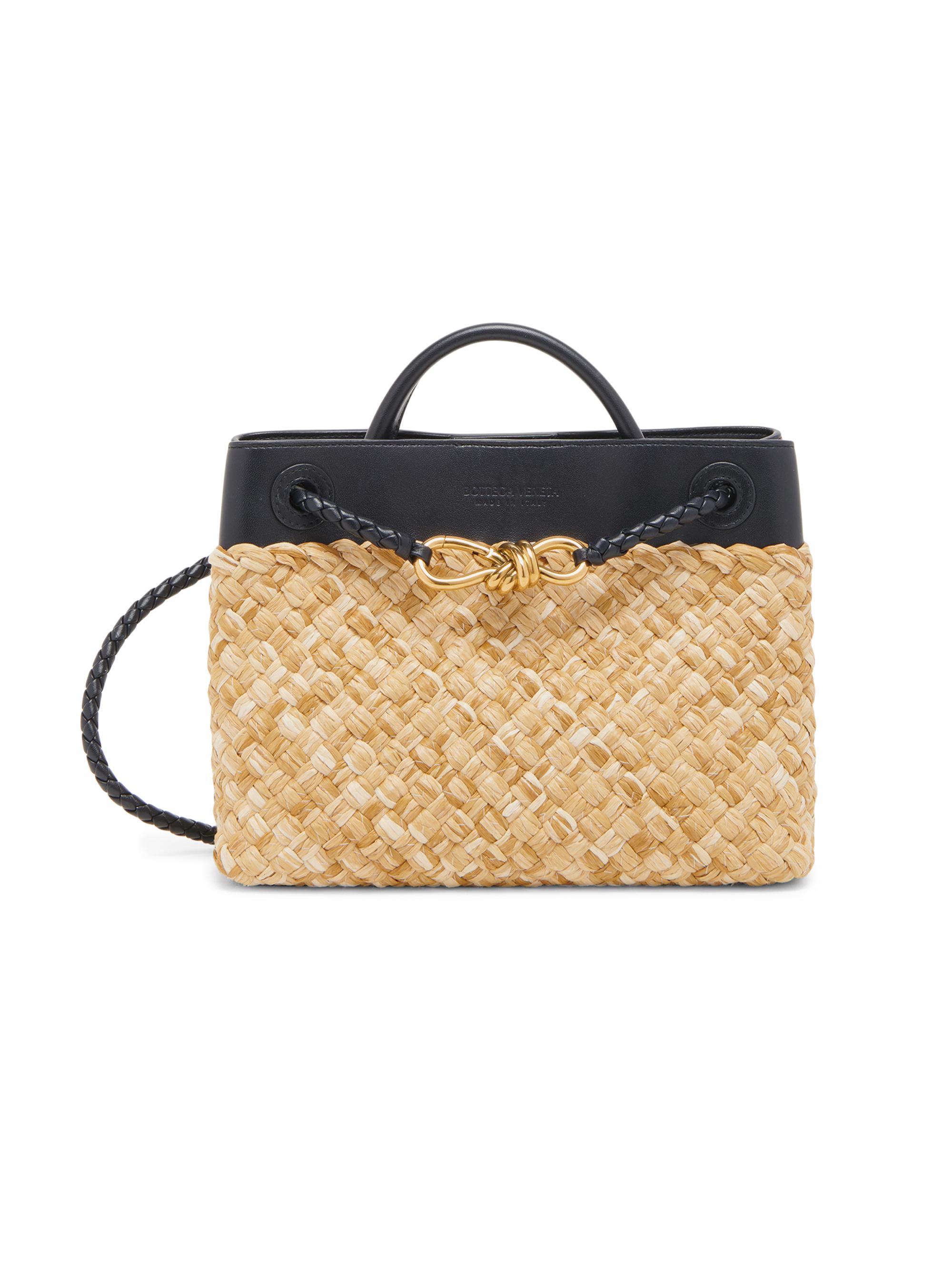 Bottega Veneta Women's Andiamo  Leather & Raffia Top Handle Bag - Natural