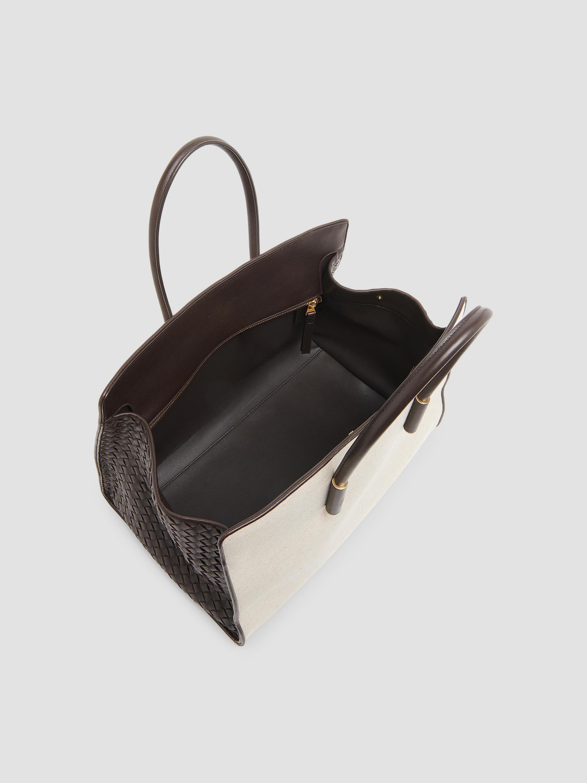 Bottega Veneta Barbara Medium Canvas-Leather Tote Bag | Saks Fifth