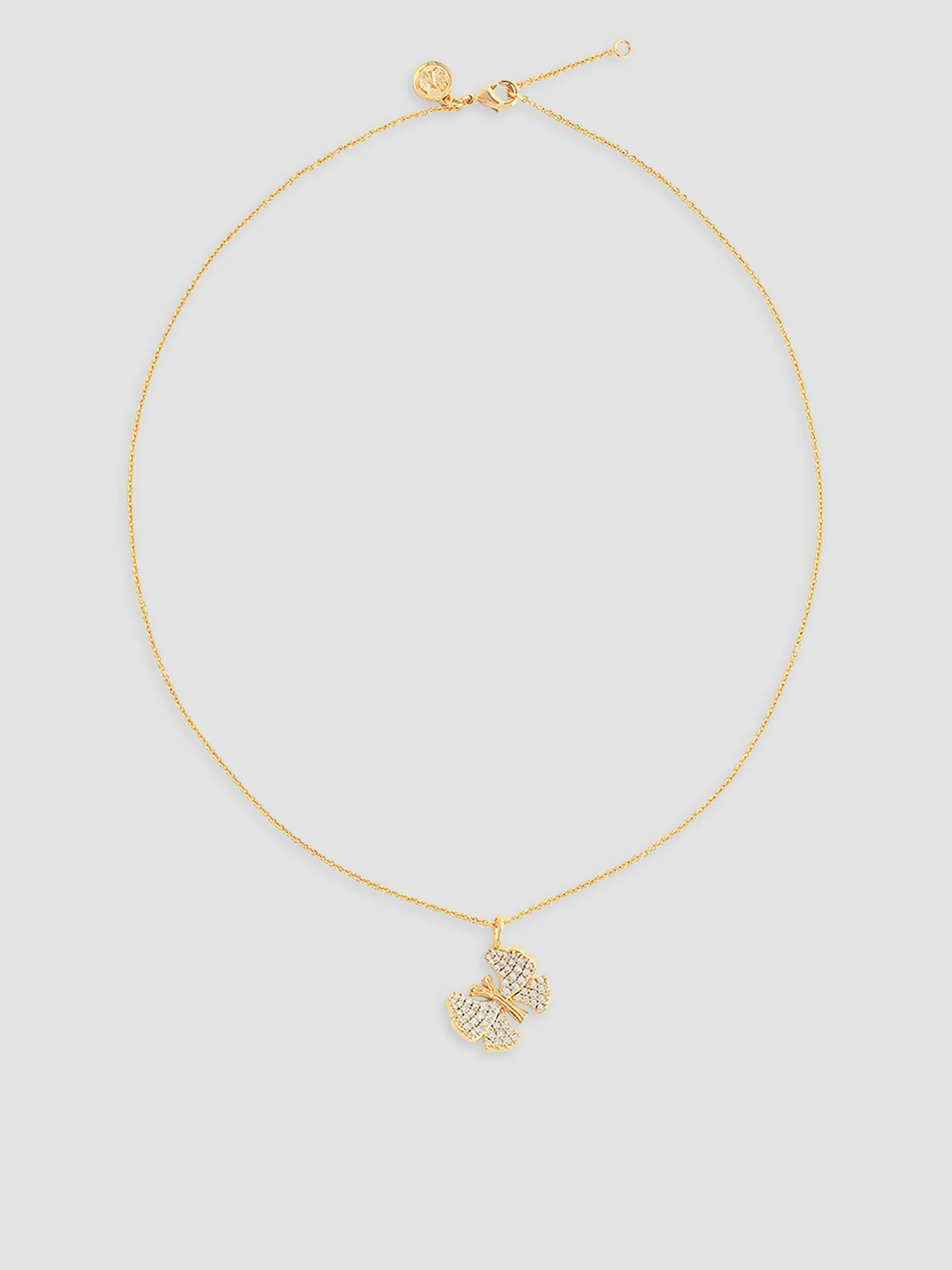 Anabel Aram Women's Butterfly 18K-Gold-Plated & Cubic Zirconia Pendant Necklace - Gold