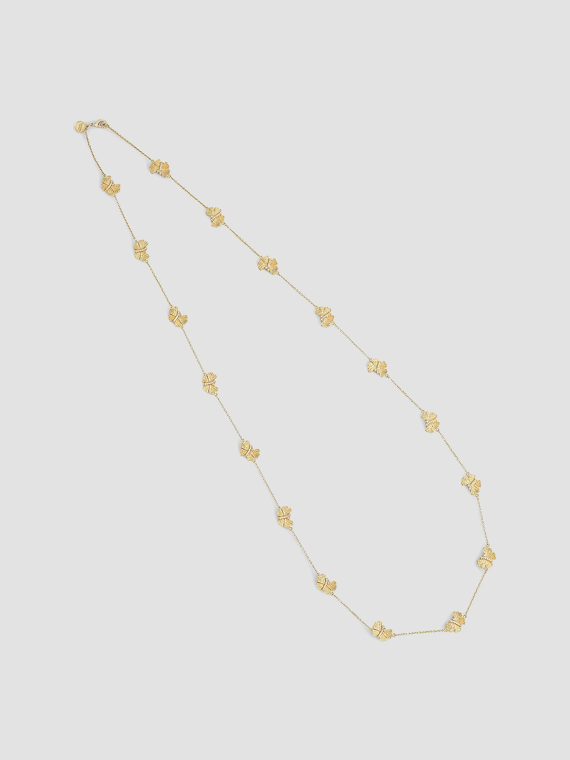 Anabel Aram Women's Butterfly 18K-Gold-Plated & Cubic Zirconia Long Station Necklace - Gold