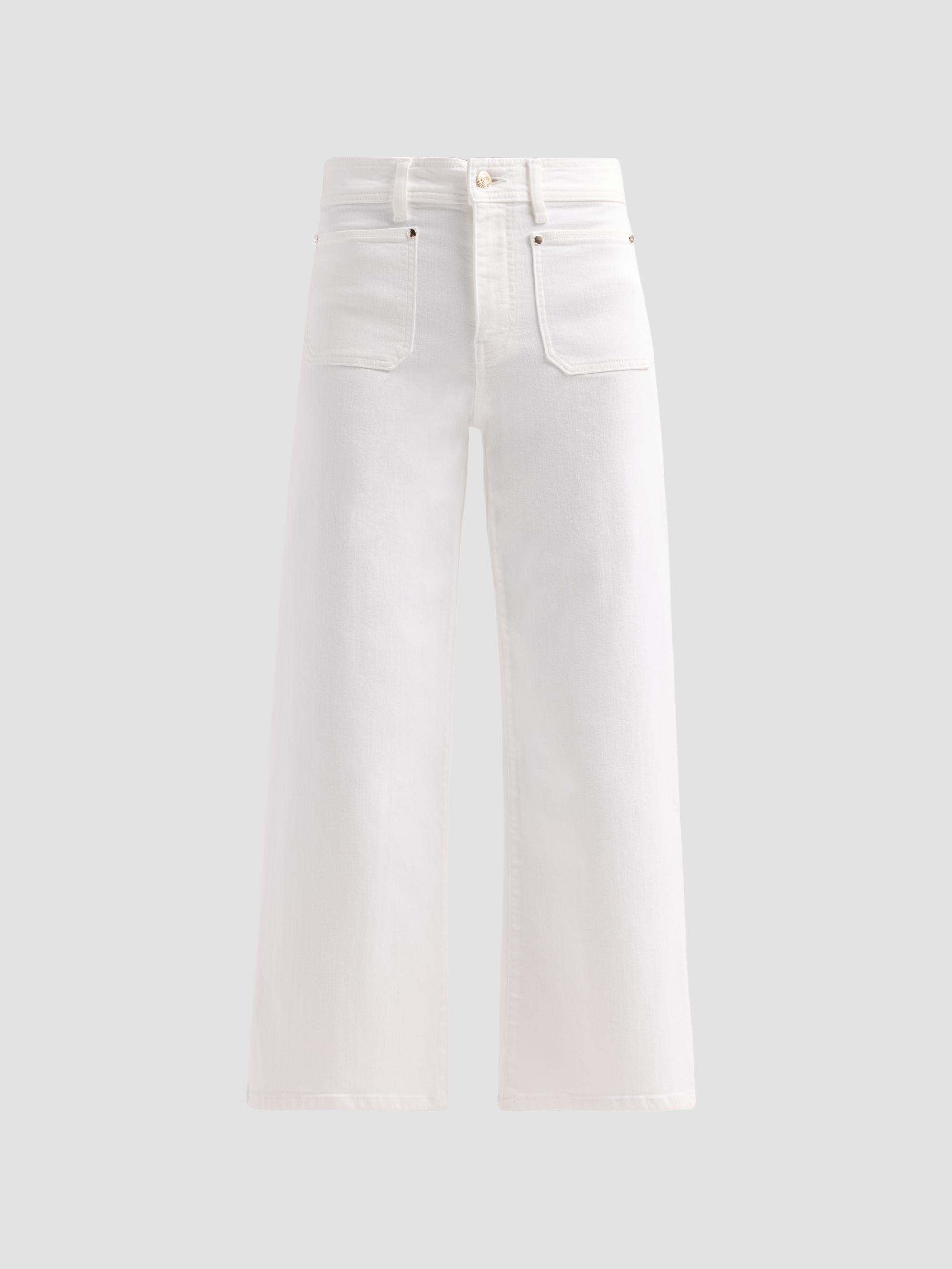 FRAME Women's Le Slim Palazzo Crop Jeans - Au Natural Clean