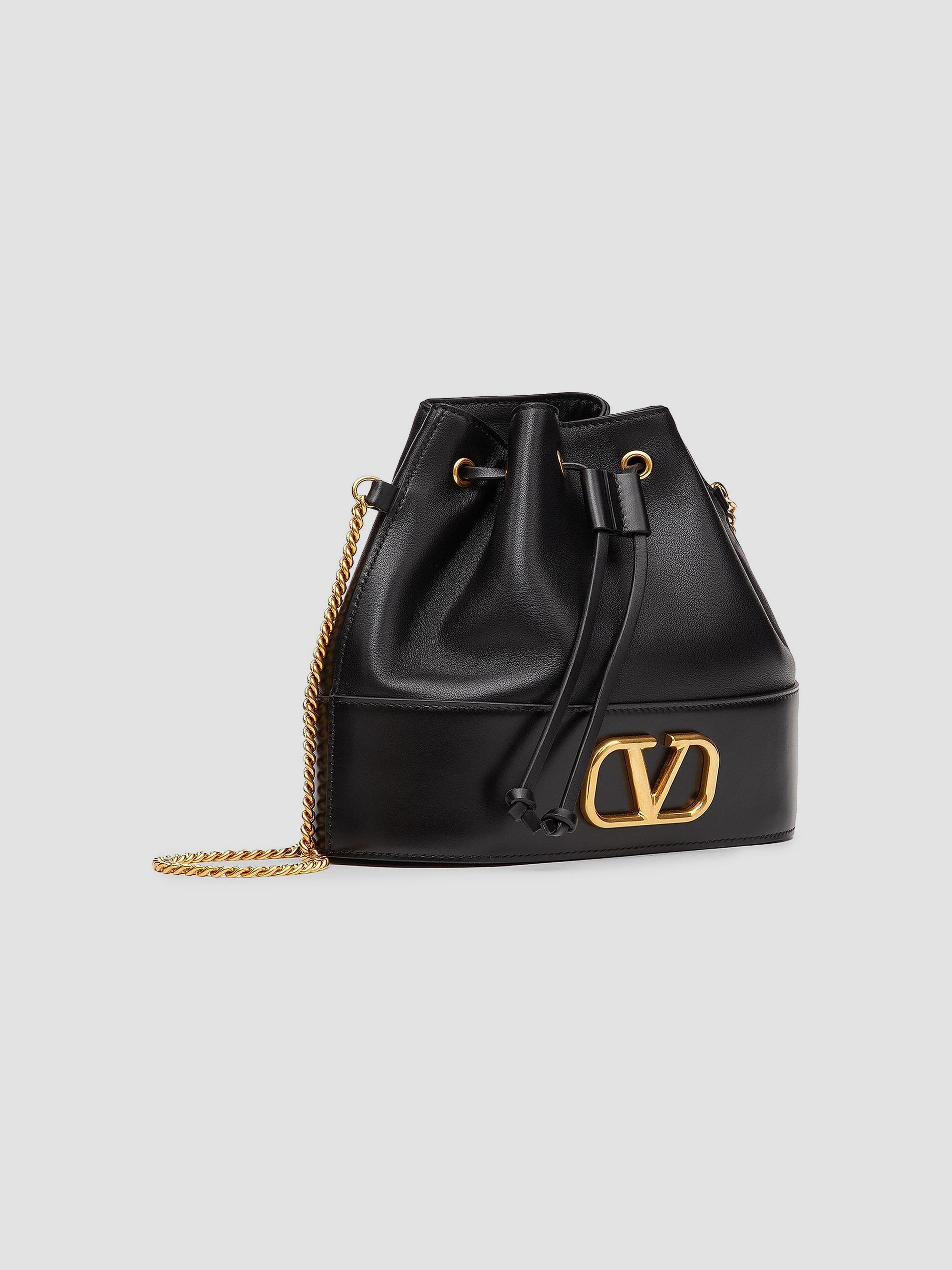 Valentino Garavani Mini VLogo Signature Bucket Bag in Nappa