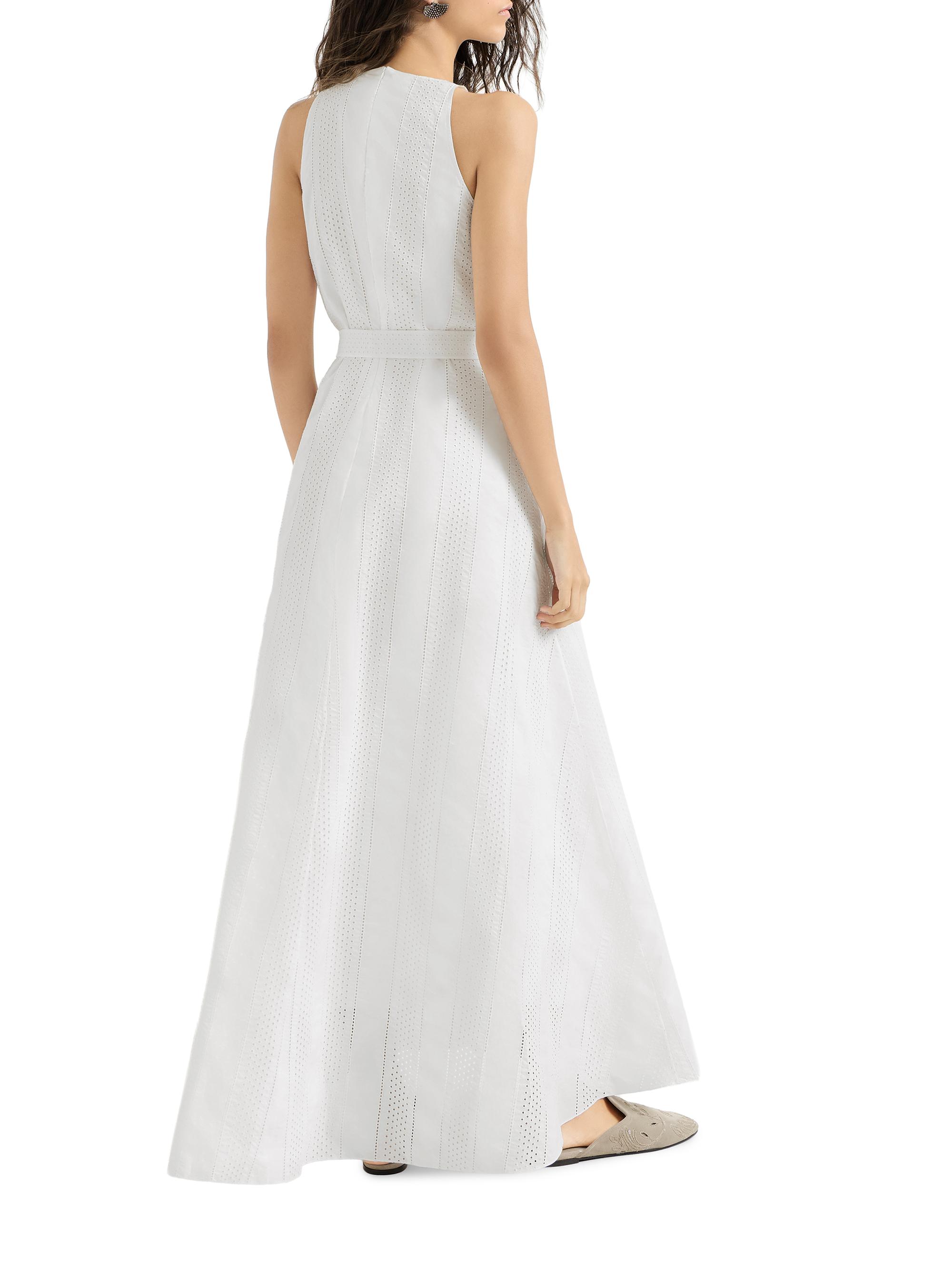Brunello Cucinelli Techno Cotton Poplin Broderie Anglaise Dress