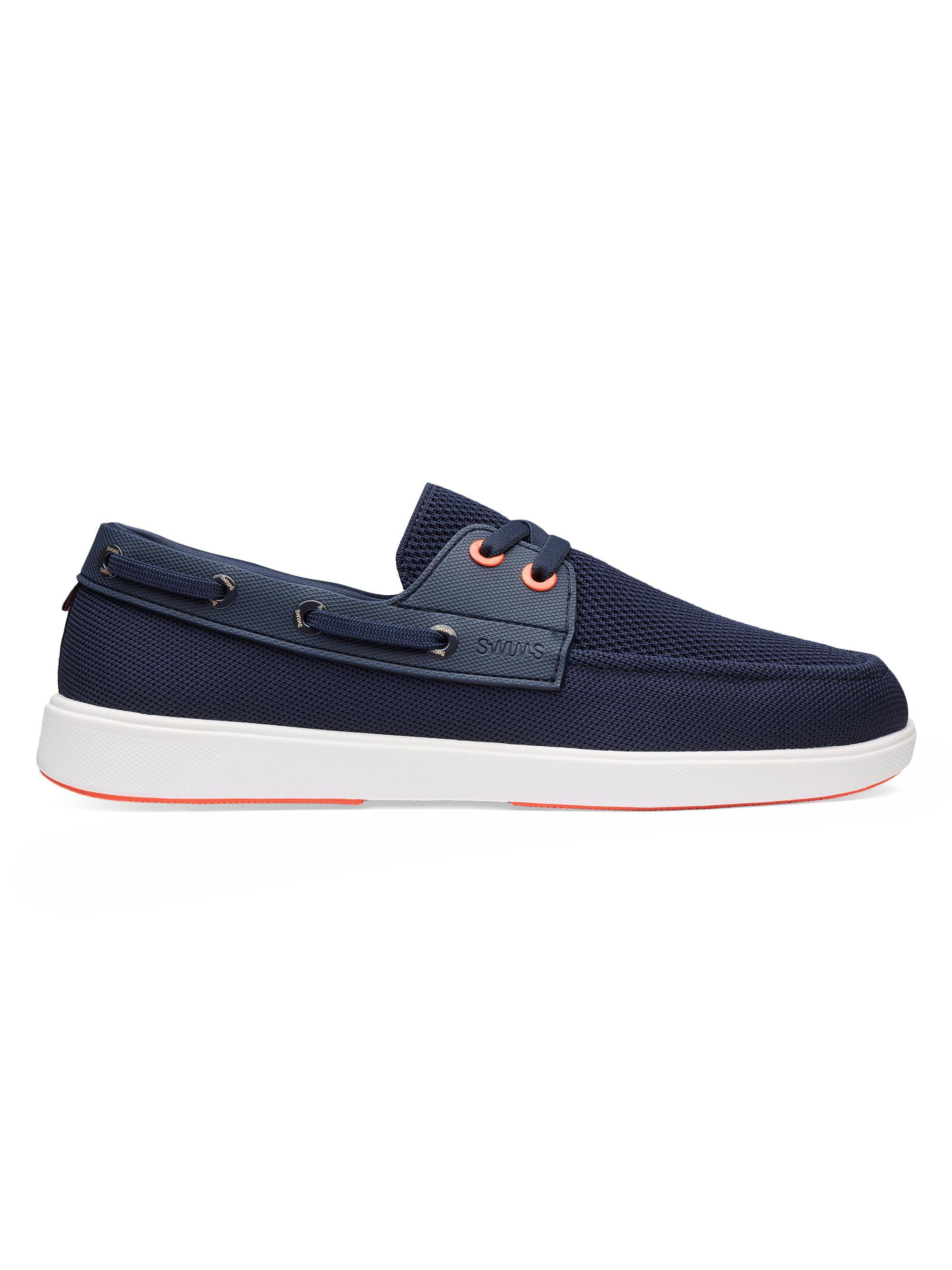 Swims Men's Breeze Boat Shoes - Navy White Orange