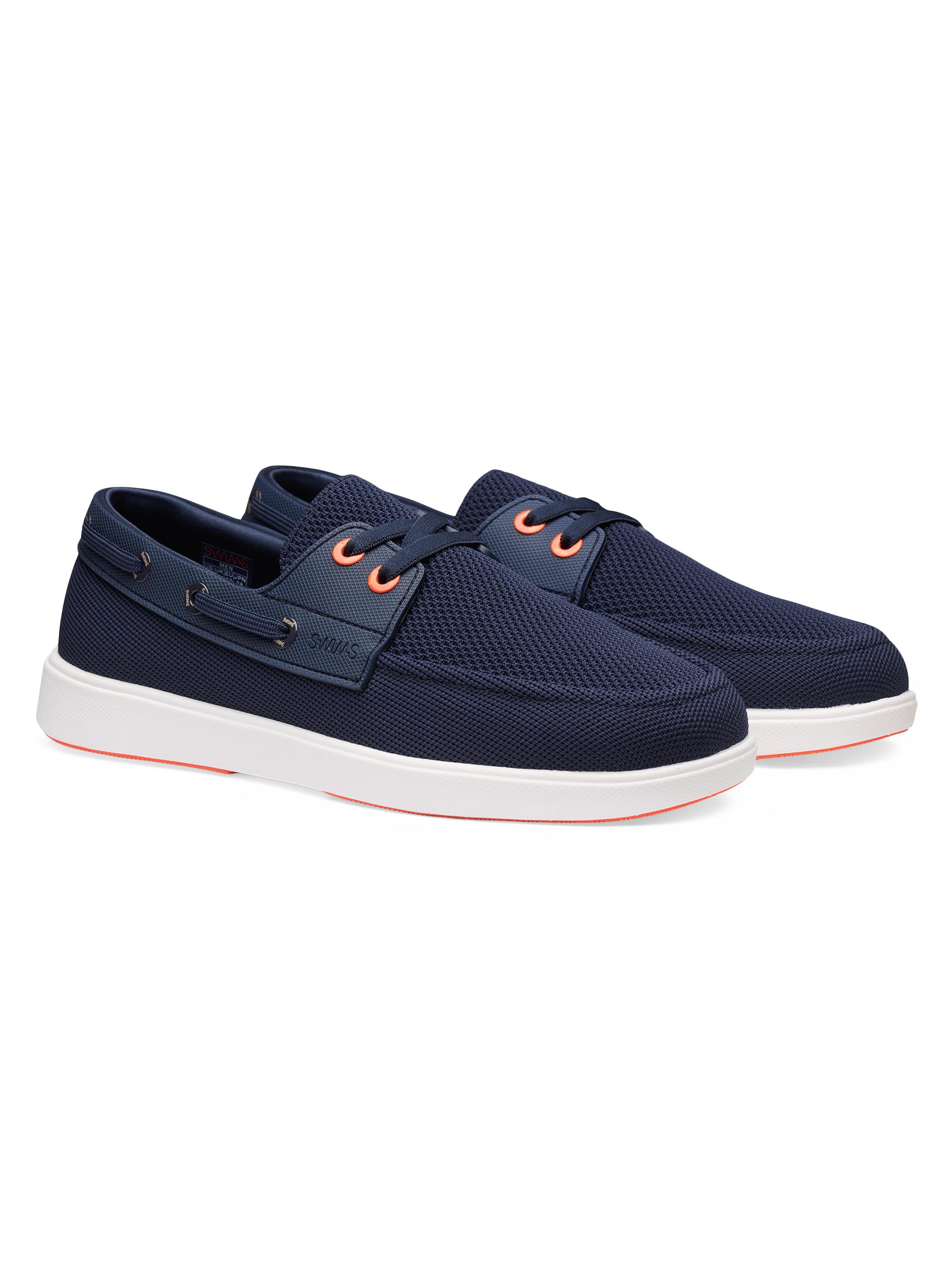 Swims Men's Breeze Boat Shoes - Navy White Orange | Thumbnail 2
