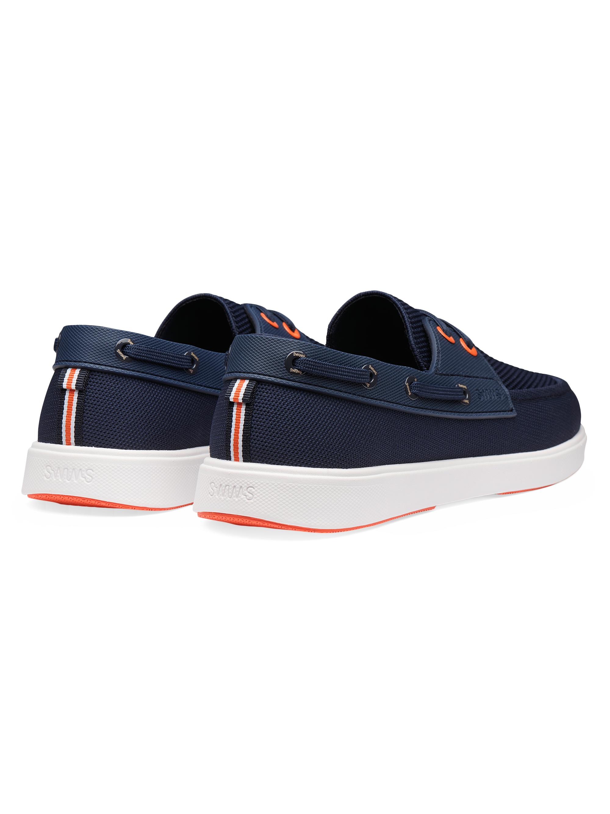 Swims Men's Breeze Boat Shoes - Navy White Orange | Thumbnail 3