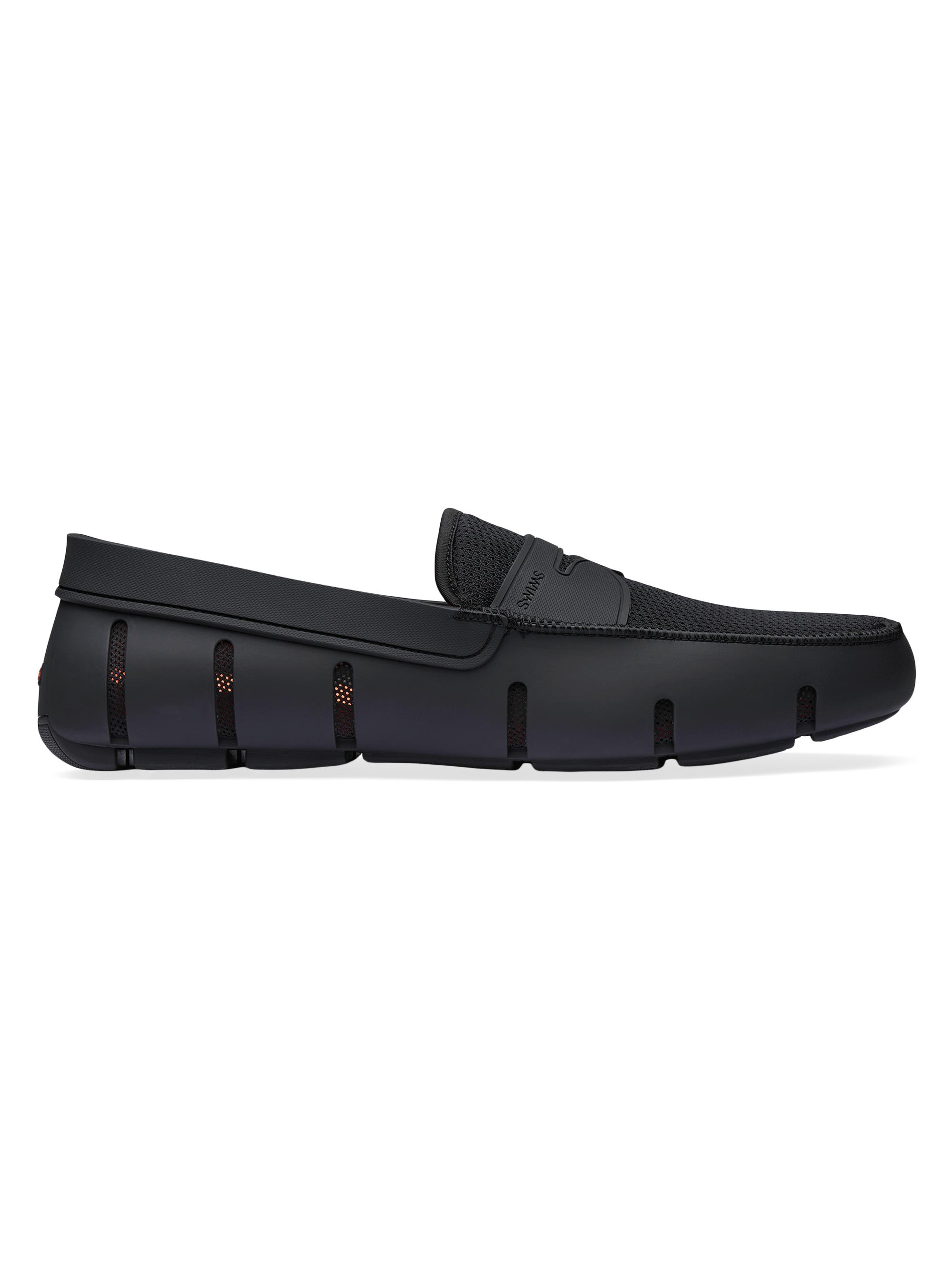 Swims Men's Mesh & Rubber Penny Loafers - Black