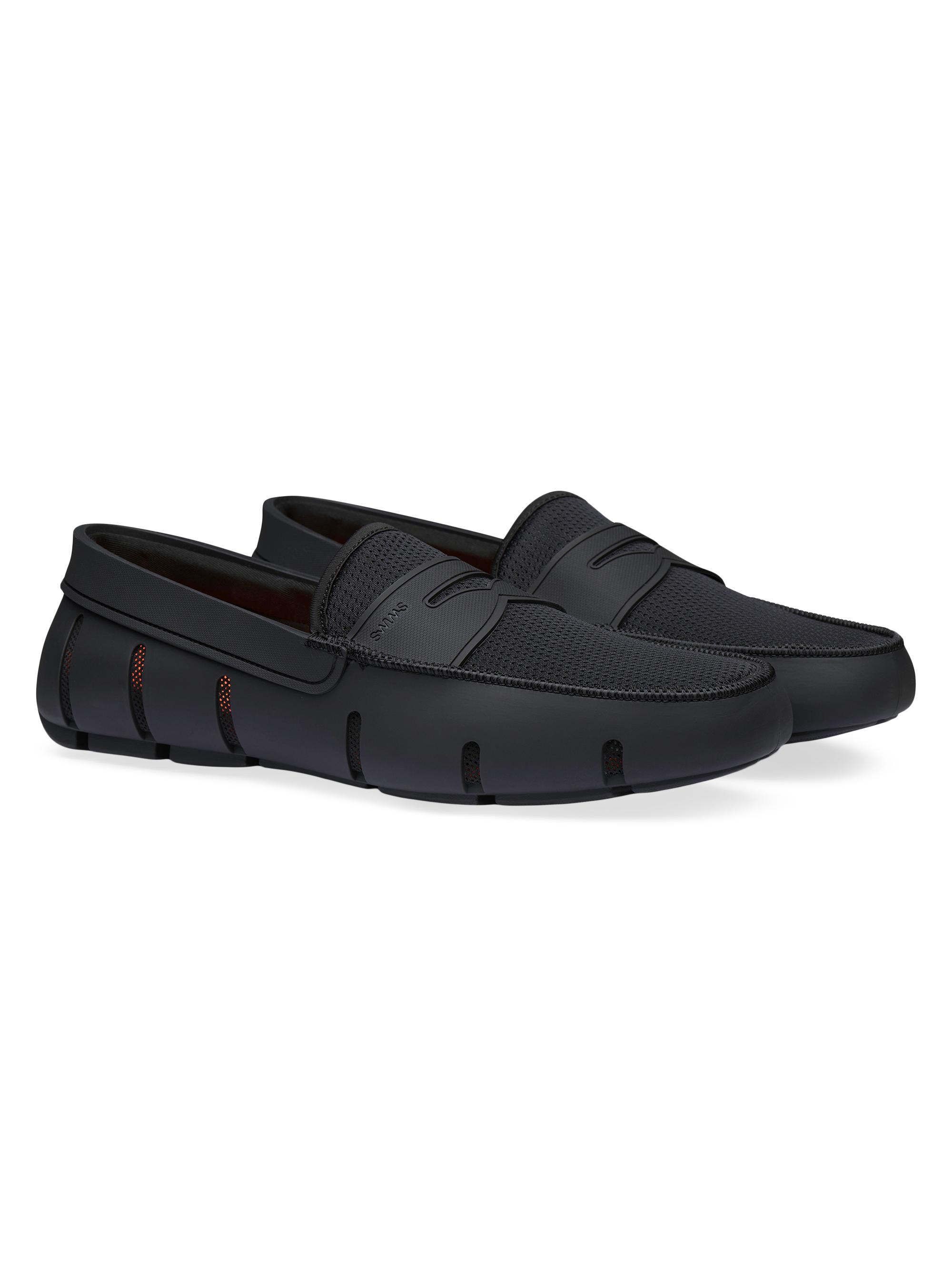 Swims Men's Mesh & Rubber Penny Loafers - Black | Thumbnail 2