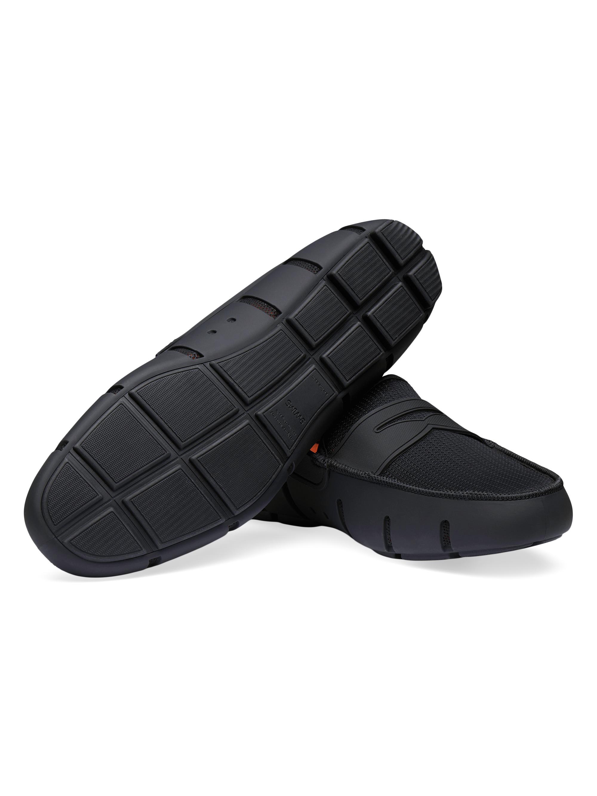 Swims Men's Mesh & Rubber Penny Loafers - Black | Thumbnail 4