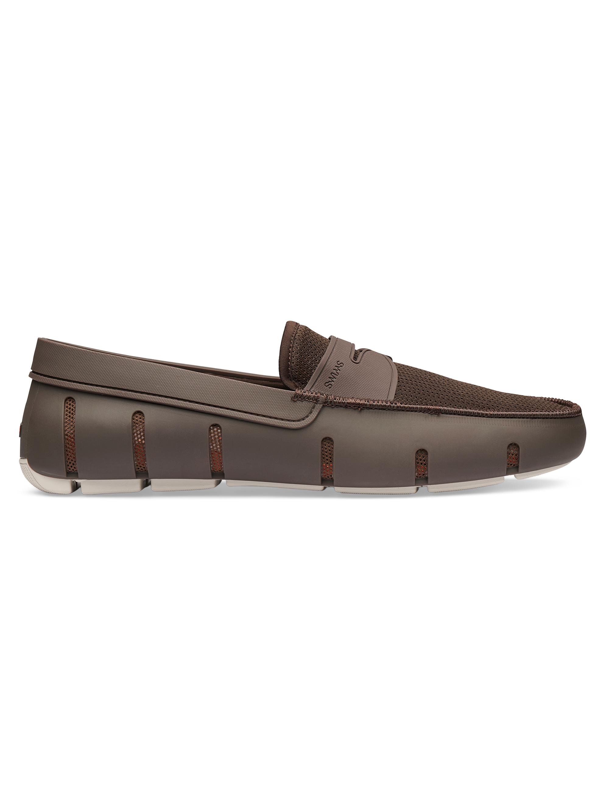 Swims Men's Mesh & Rubber Penny Loafers - Espresso Mist