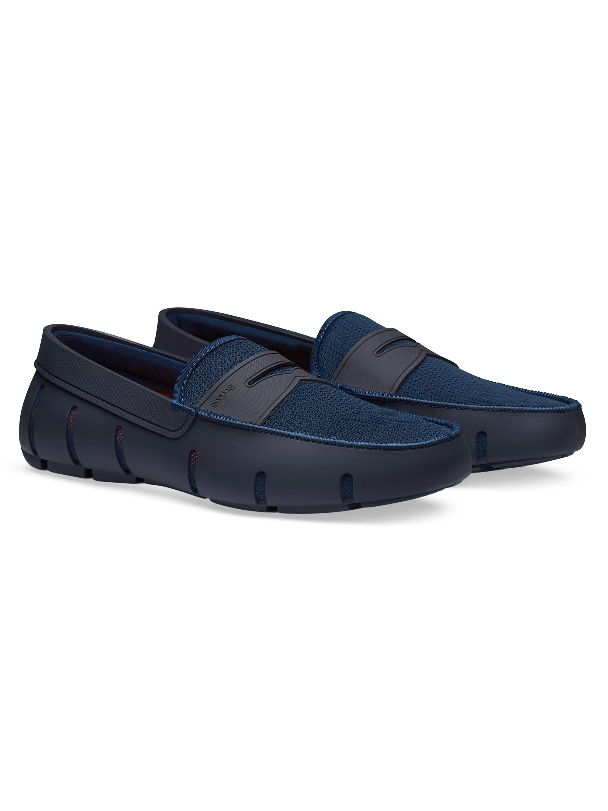 Swims Men's Mesh & Rubber Penny Loafers - Navy | Thumbnail 2