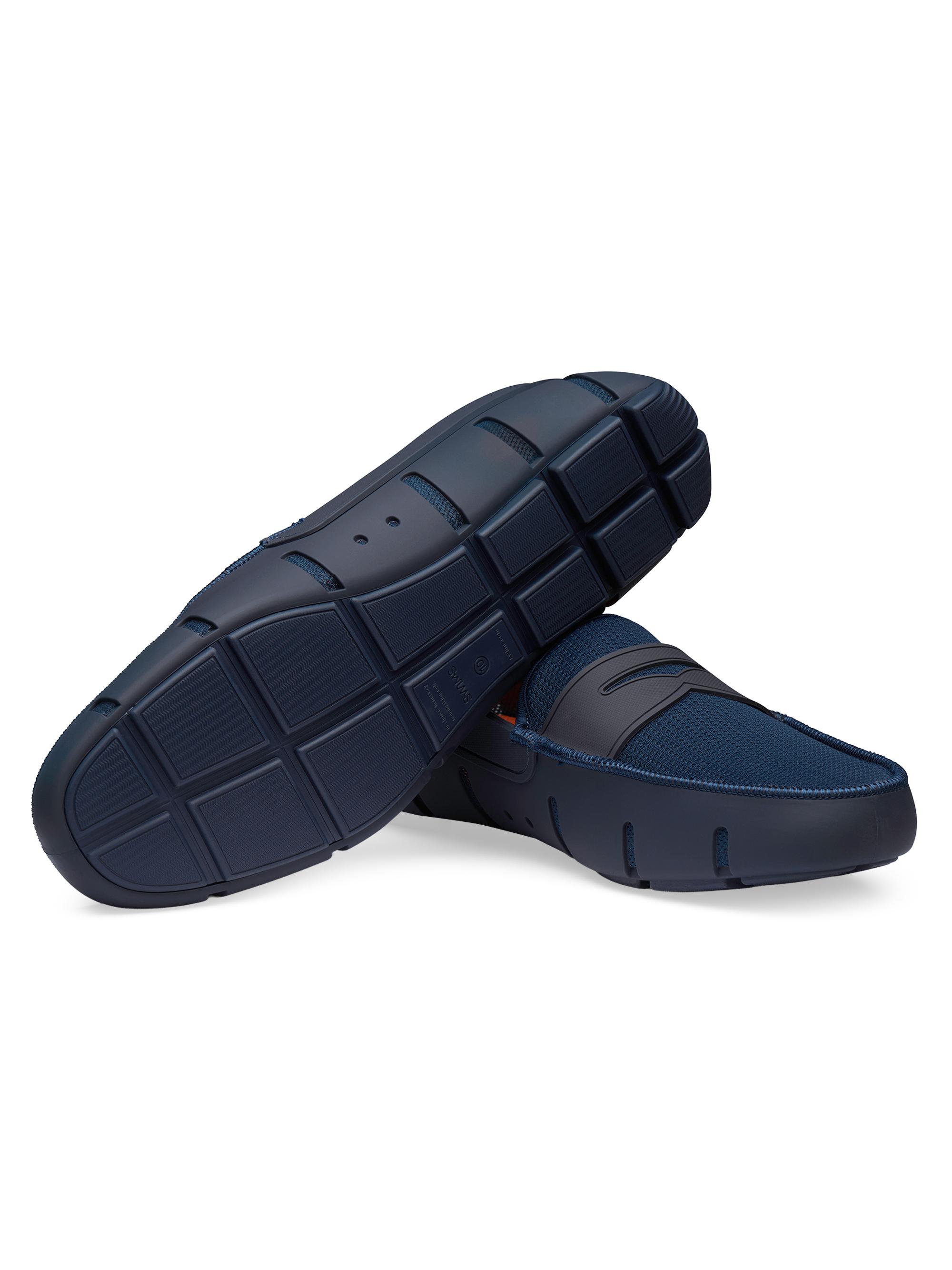 Swims Men's Mesh & Rubber Penny Loafers - Navy | Thumbnail 4