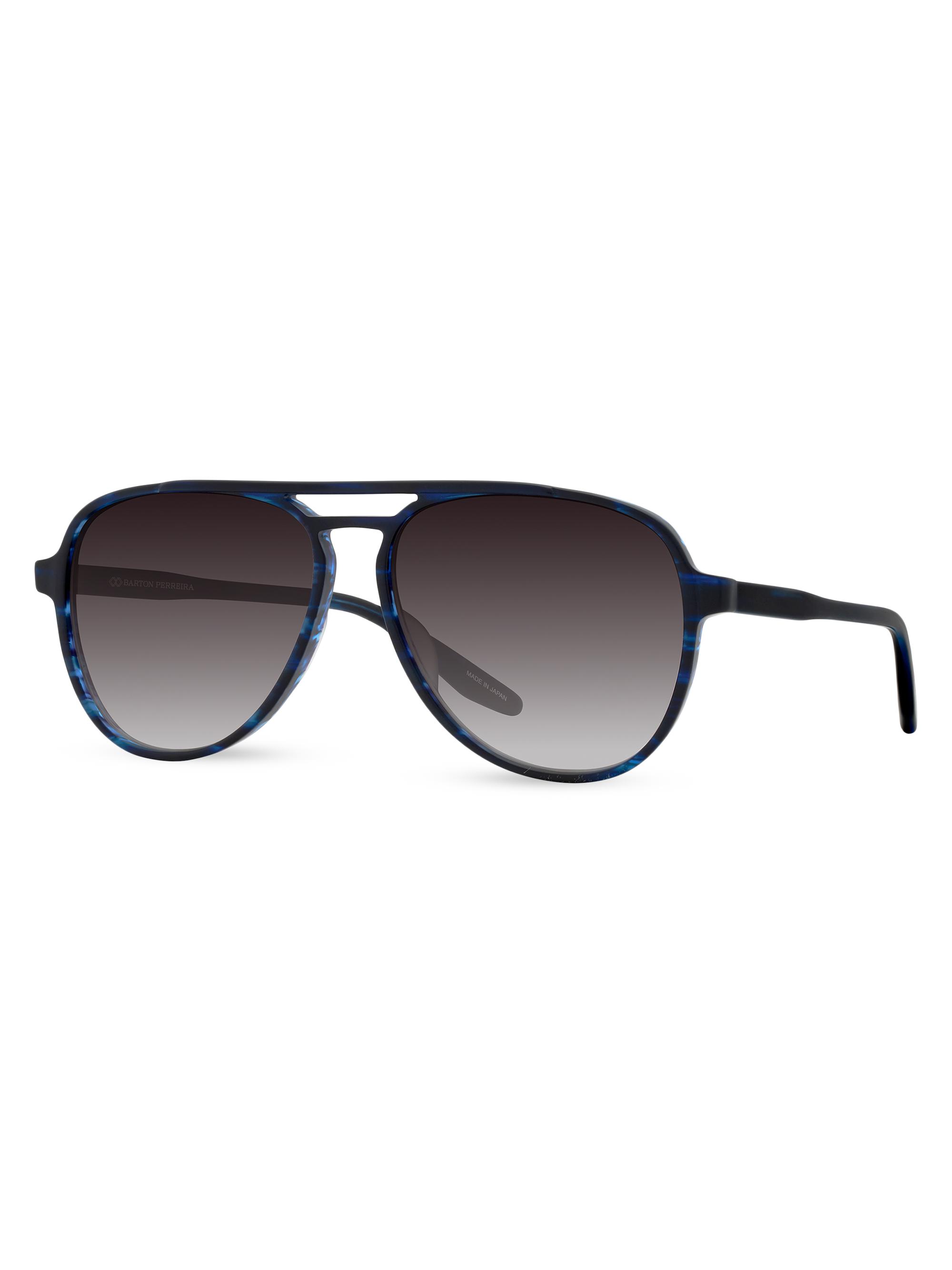 Barton Perreira Men's Hartmann 58MM Aviator Sunglasses - Blue Black