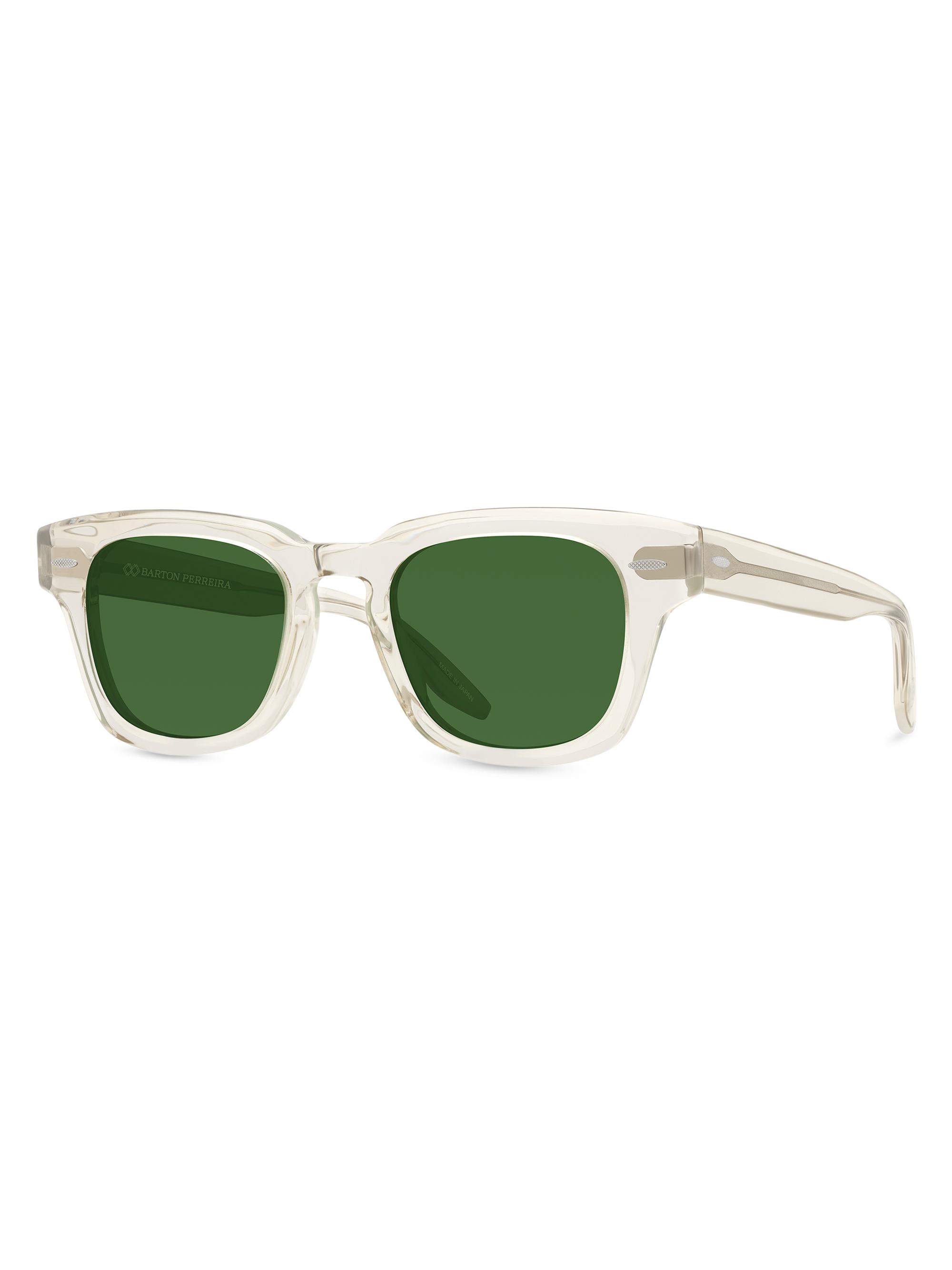 Barton Perreira Men's Frederick 47MM Rectangular Sunglasses - Clear Green