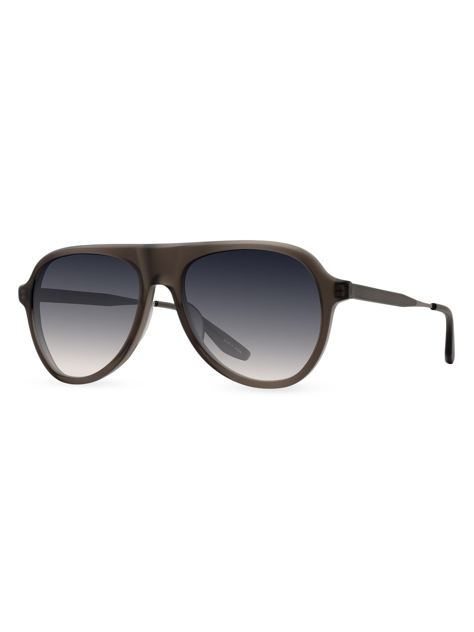 Barton Perreira Men's Vedretta 55MM Aviator Sunglasses - Matte Dusk