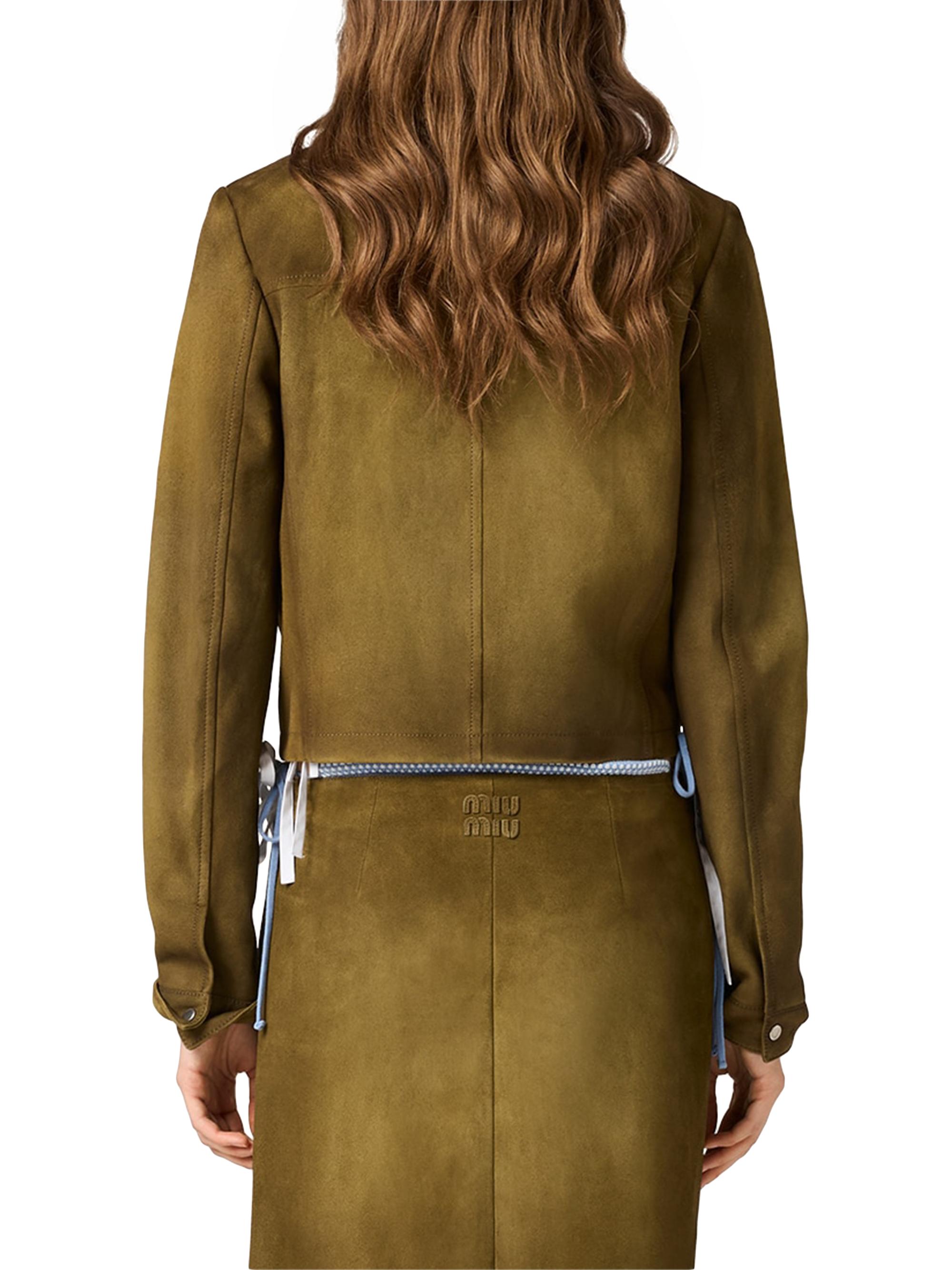 Miu Miu Waxed Suede Jacket | Saks Fifth Avenue