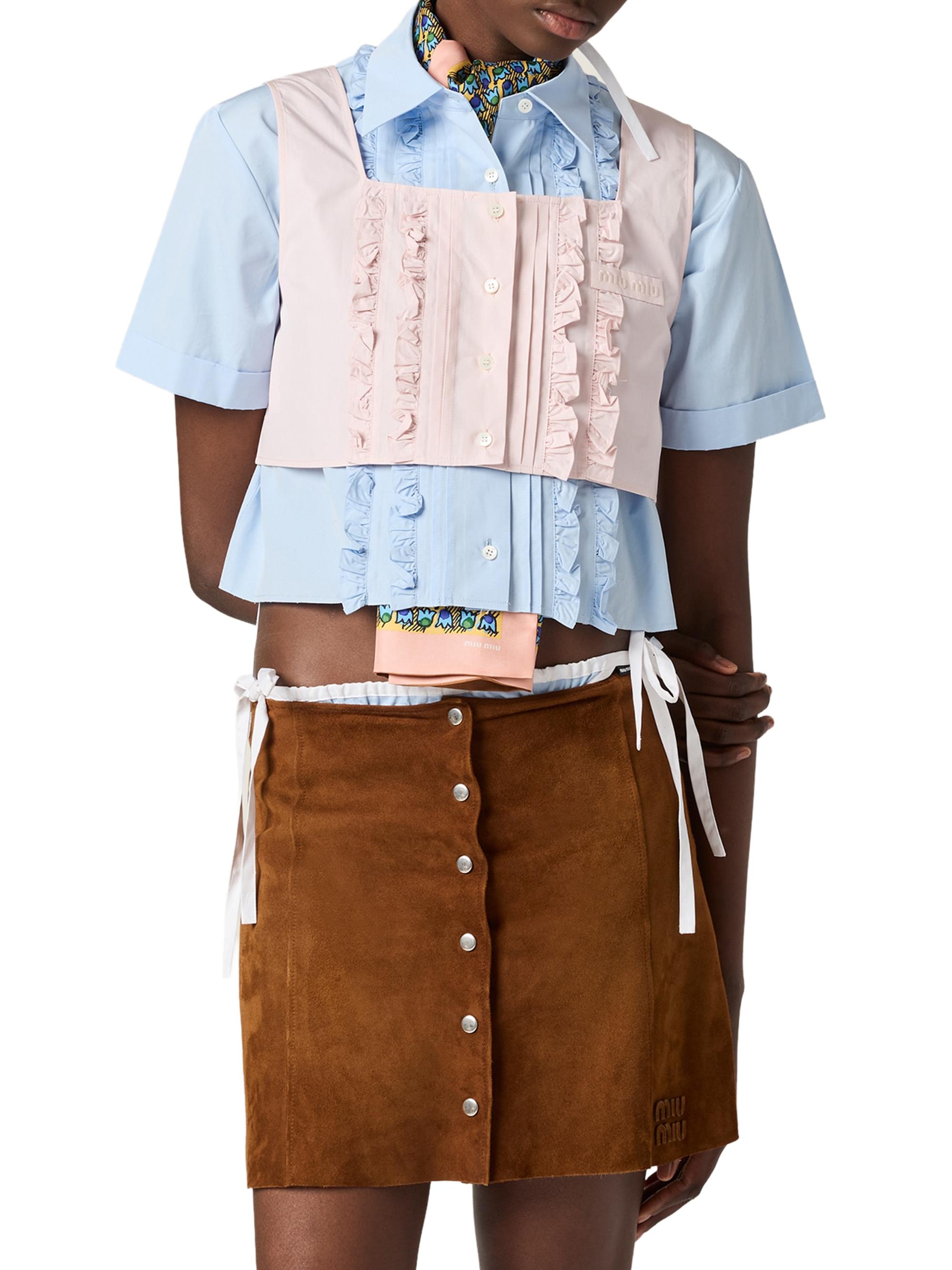 Miu Miu Poplin Crop Top | Saks Fifth Avenue