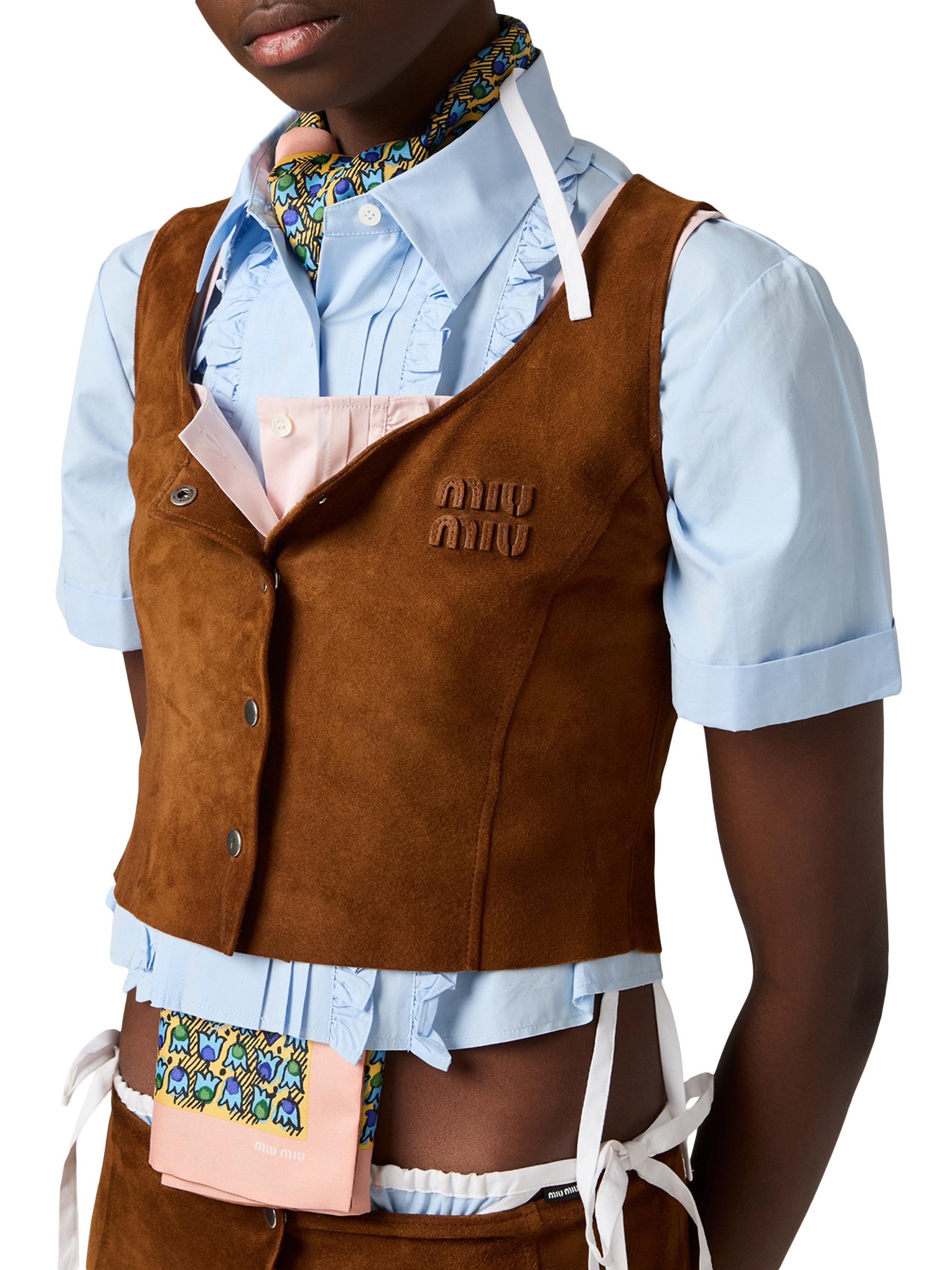 Miu Miu Poplin Crop Top | Saks Fifth Avenue