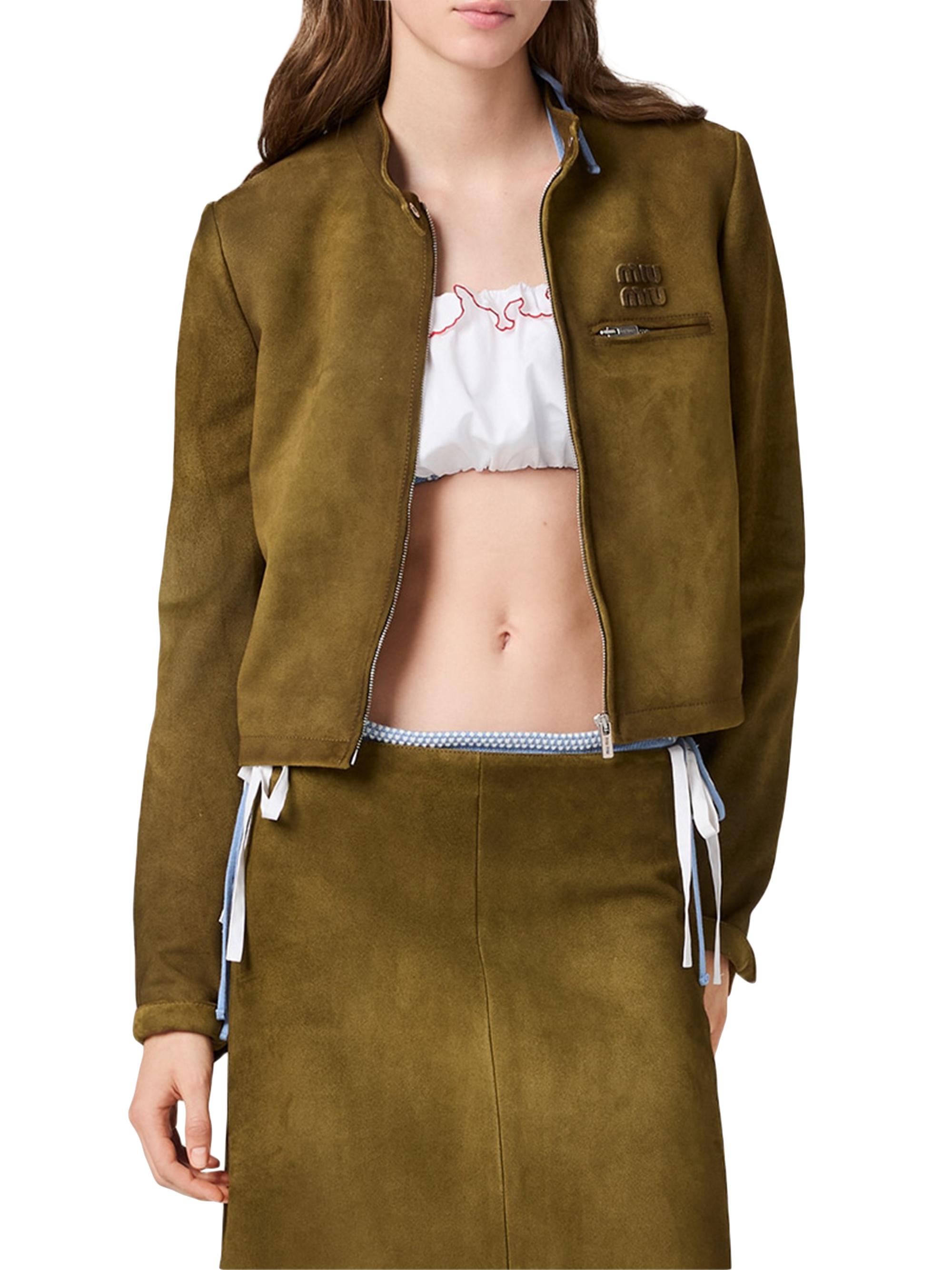 Miu Miu Embroidered Poplin Bandeau Top | Saks Fifth Avenue