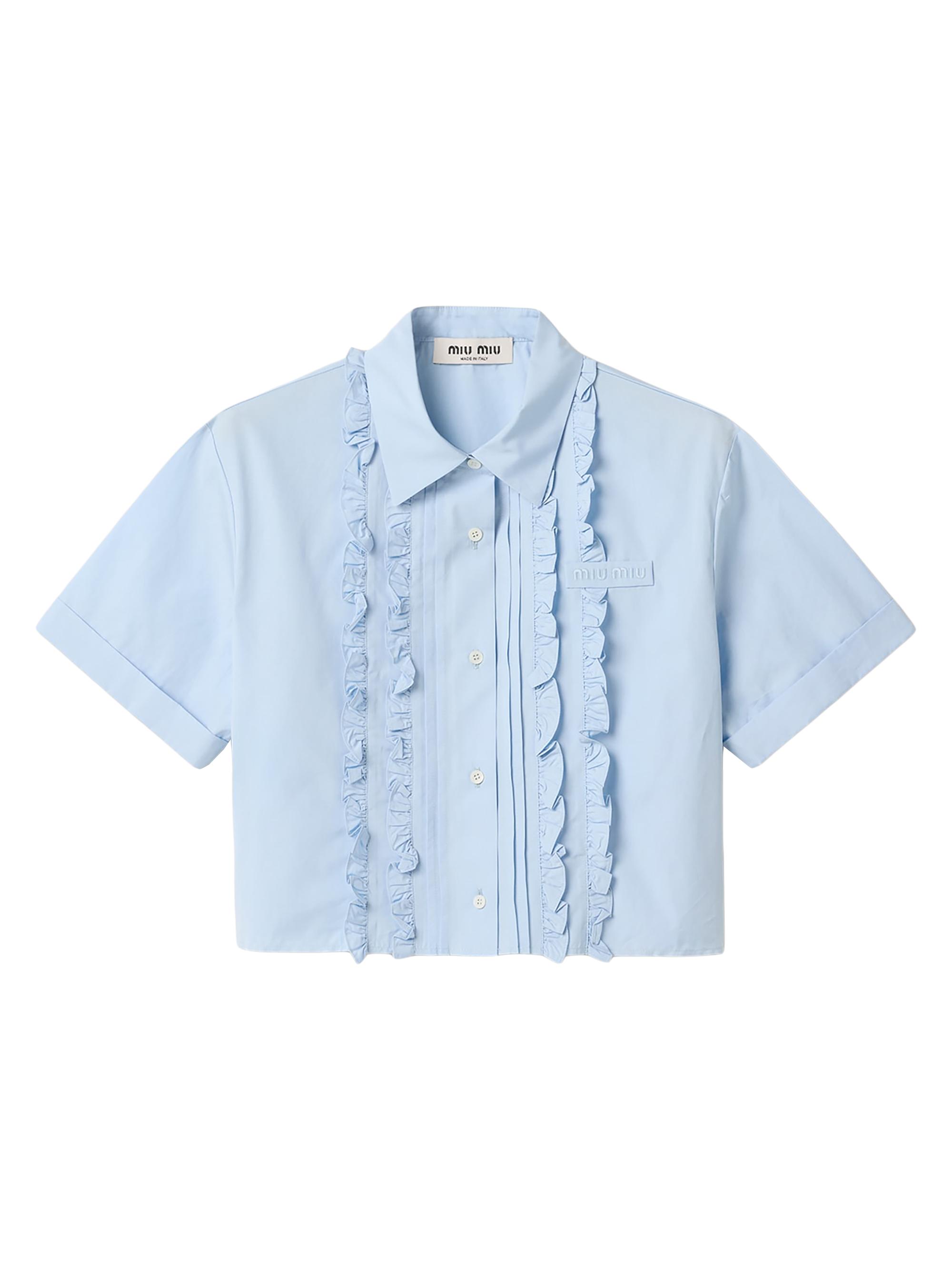 Miu Miu Women's Poplin Shirt - Blue