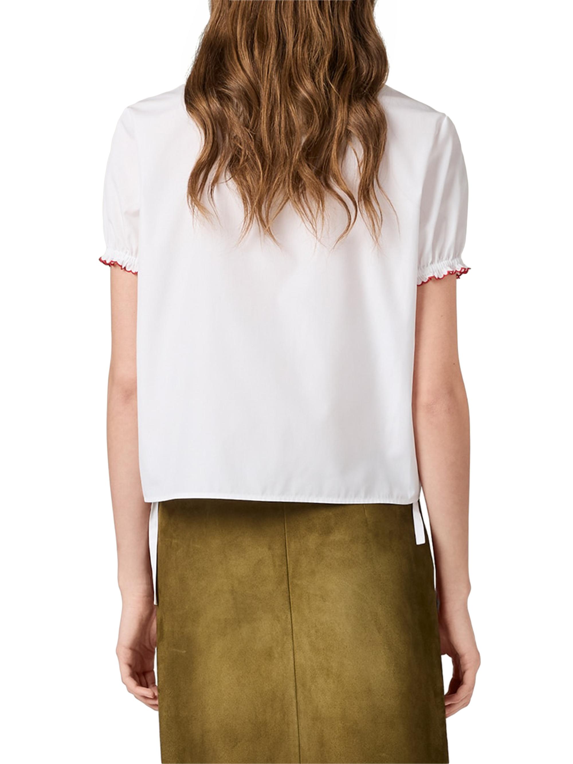 Miu Miu Embroidered Poplin Shirt | Saks Fifth Avenue