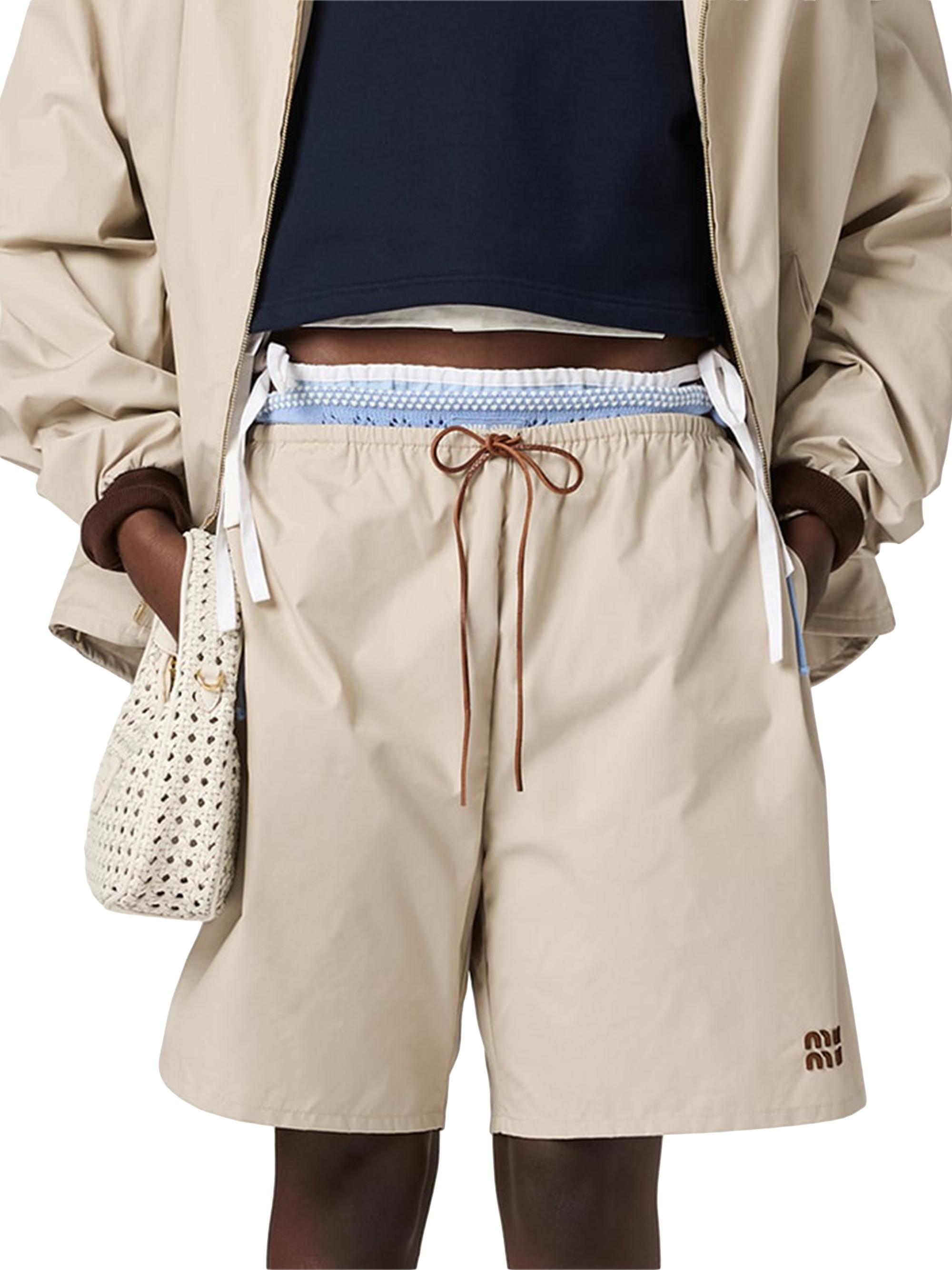 Miu Miu Panama Cotton Bermudas | Saks Fifth Avenue