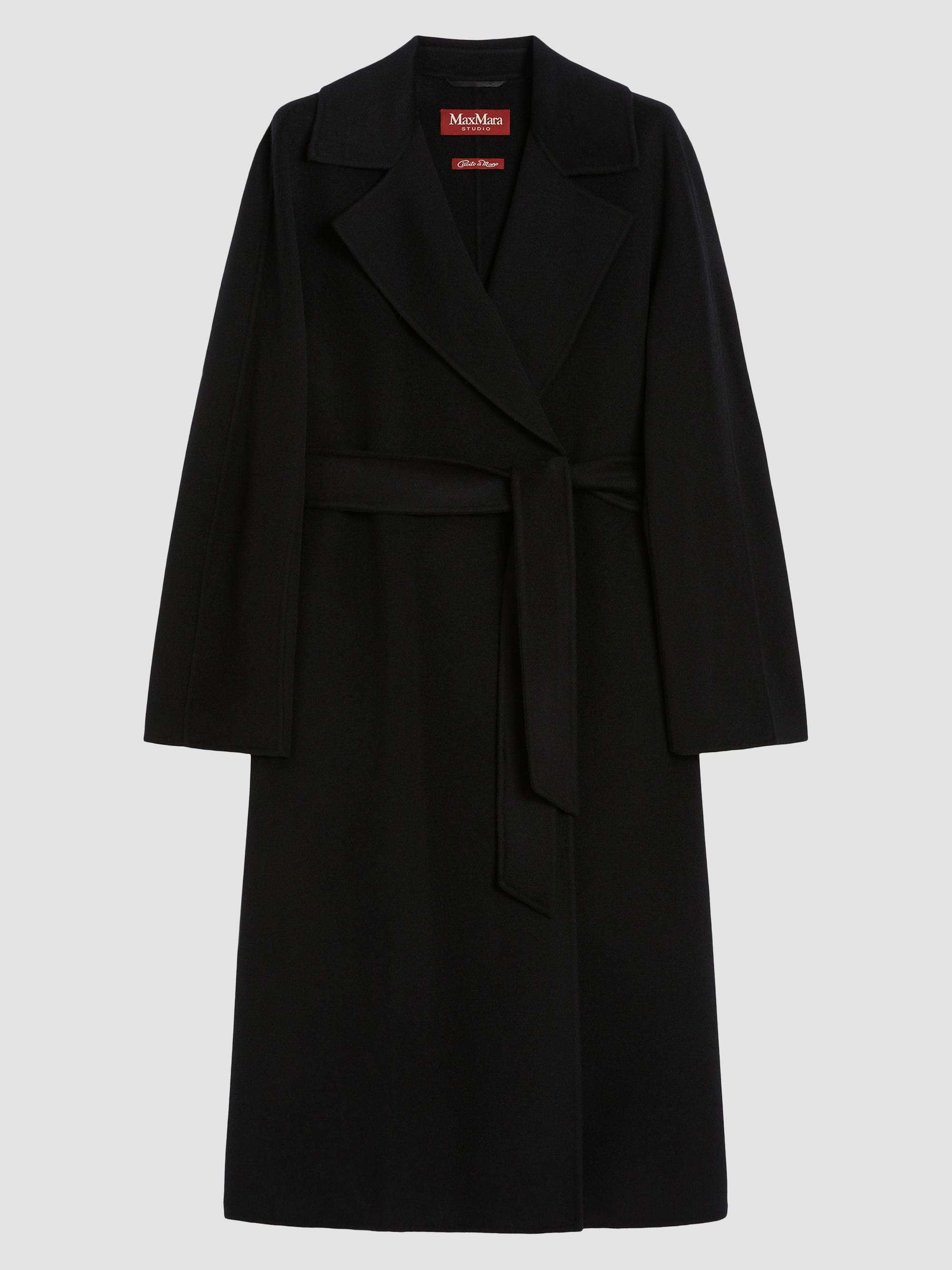 Max Mara Women's Wool Cashmere and Silk Coat - Black | Thumbnail 6
