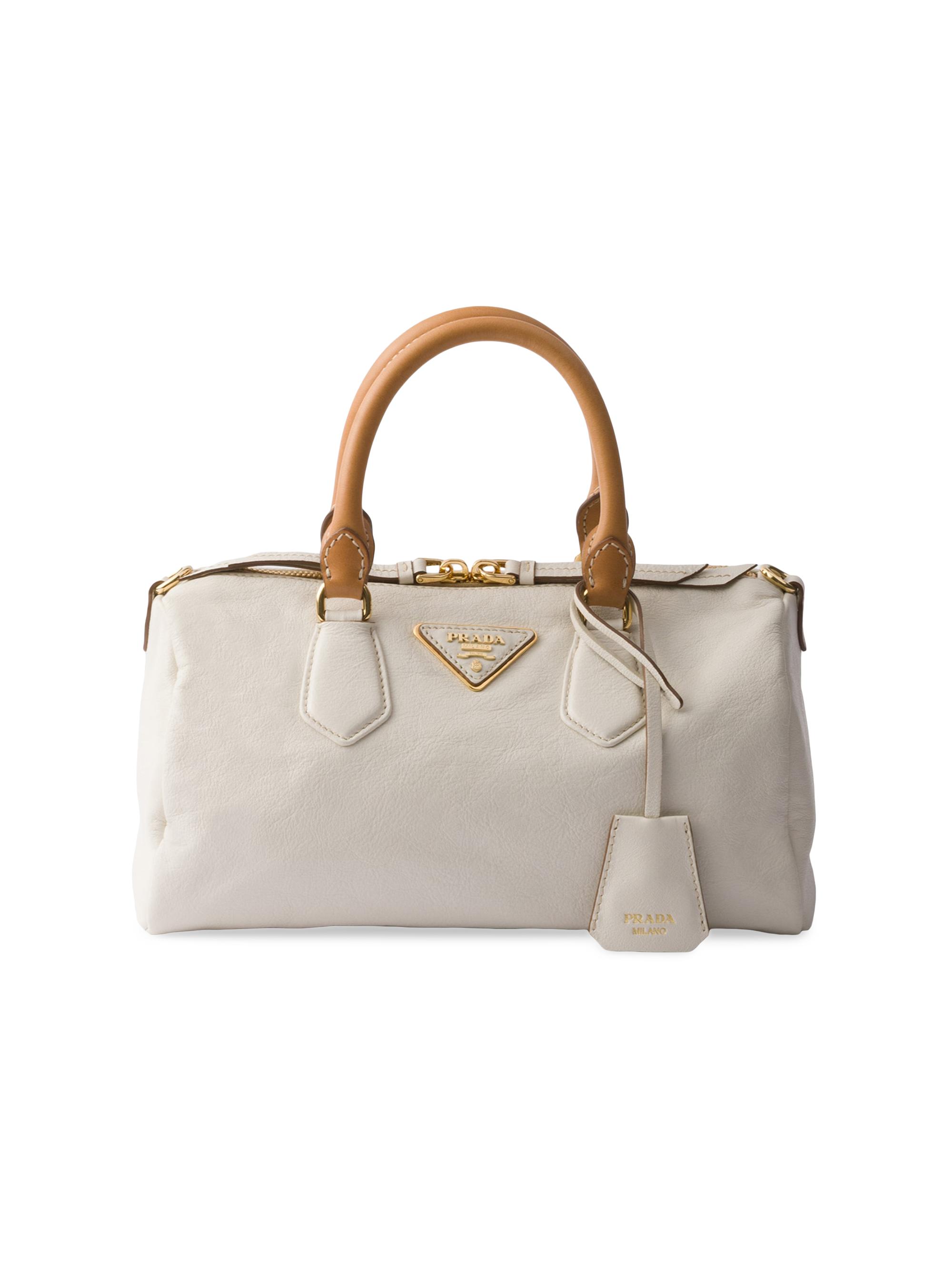 Prada Women's  Leather Top-Handle Bag - White