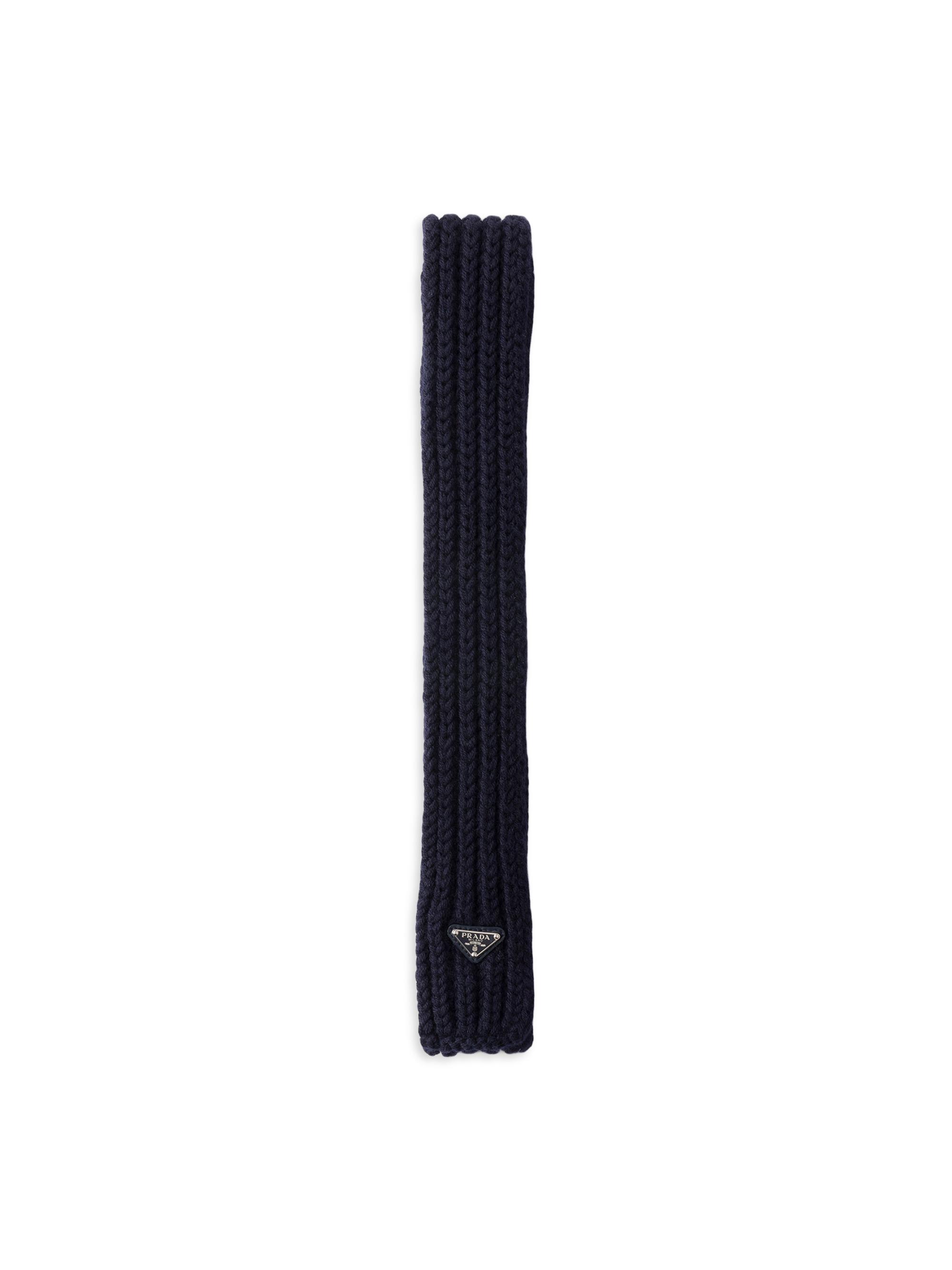 Prada Men's Wool Scarf - Blue | Thumbnail 5