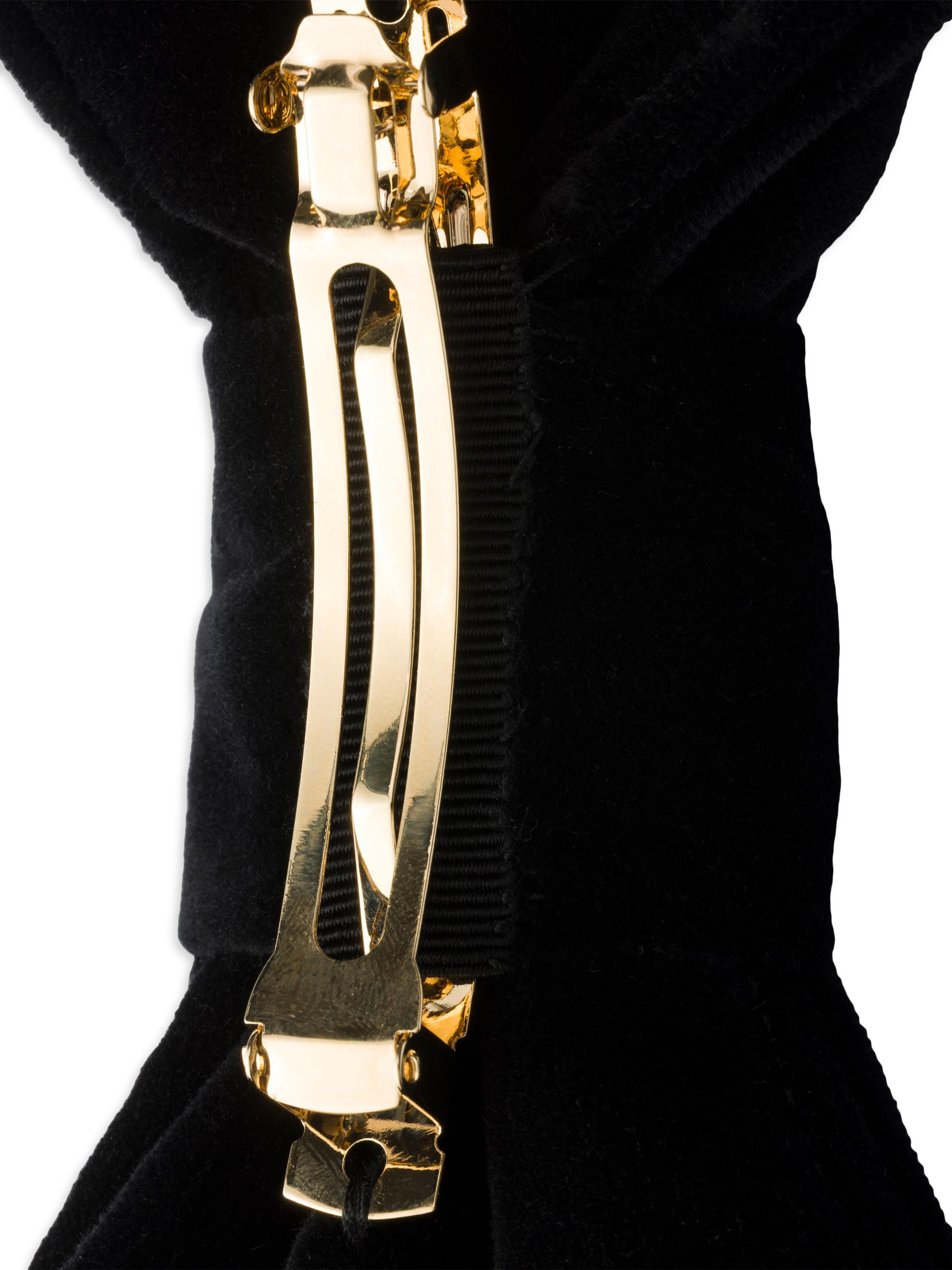 Prada Women's Velvet Hair Clip - Black | Thumbnail 3