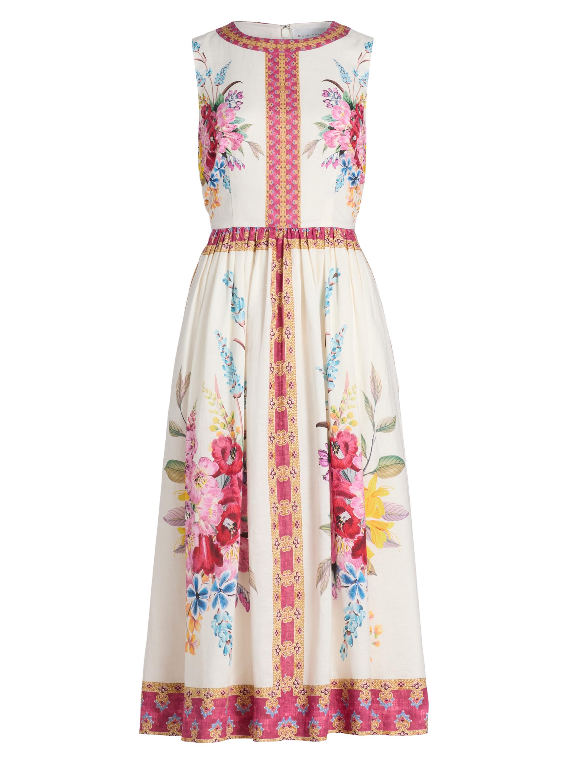 elie tahari linen dress Elie Tahari The Alisha Linen Midi-Dress