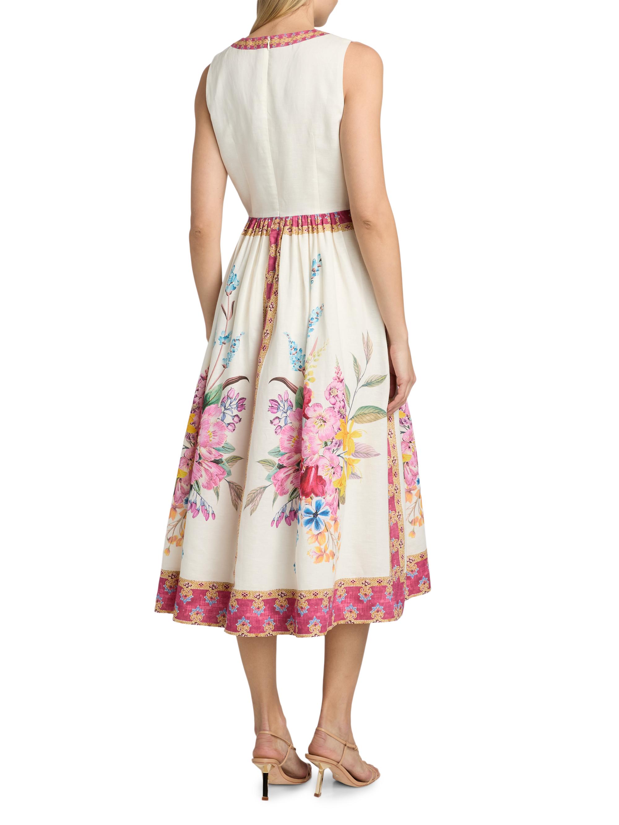 elie tahari womens tie front linen blend maxi dress NWT Elie Tahari Tie Front Linen-Blend Midi Dress Sz 8