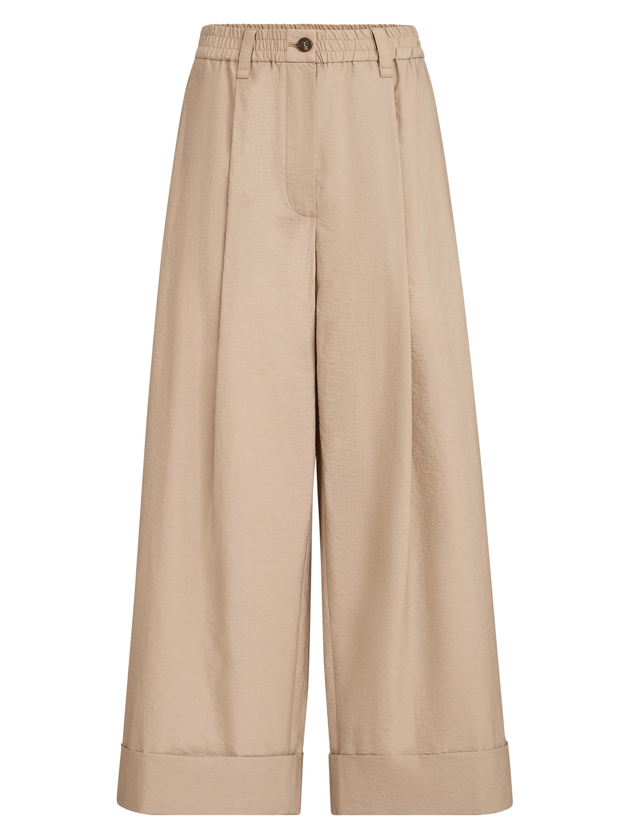 Brunello Cucinelli Techno Cotton Poplin Boxy Pleated Trousers