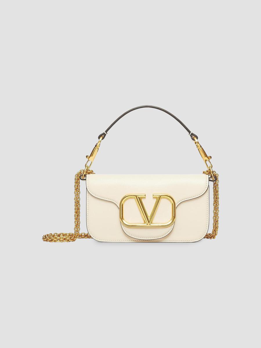 バッグ VALENTINO GARAVANI shoulder bag leather Valentino Garavani Locò Small Shoulder Bag in Calfskin | Saks