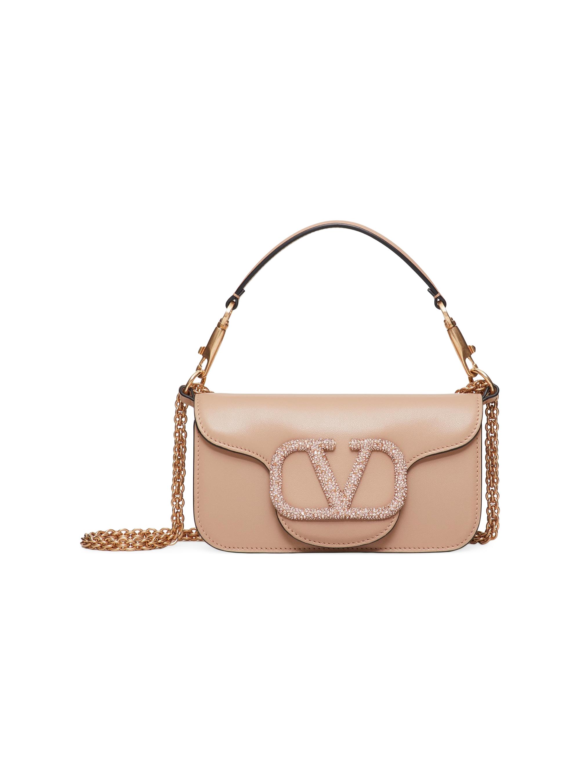 Valentino Garavani Women's Locò  Shoulder Bag with Jewel Logo - Rose Cannelle