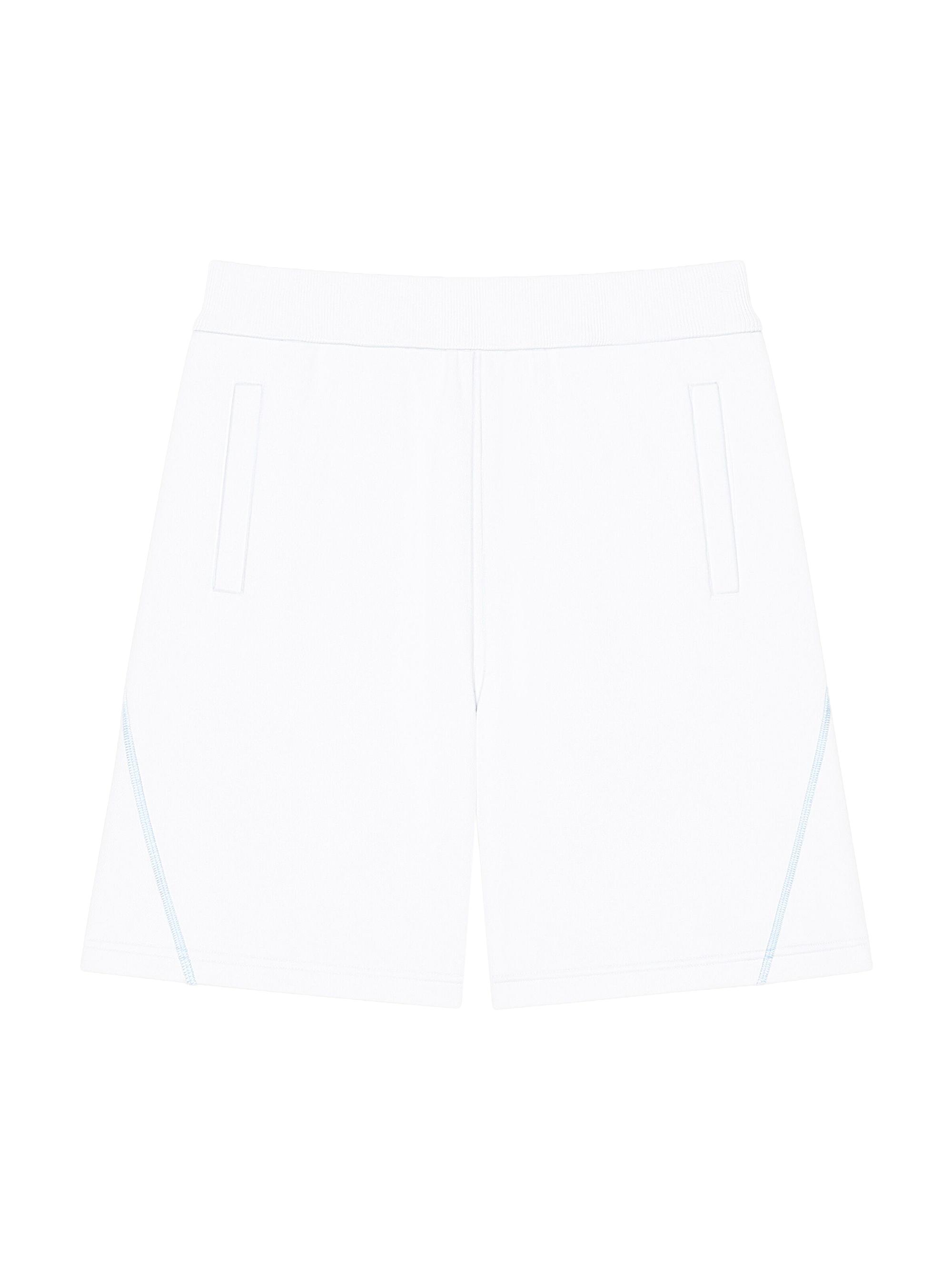 Givenchy Men's Couture Seam Bermuda Shorts in Fleece - White | Thumbnail 6