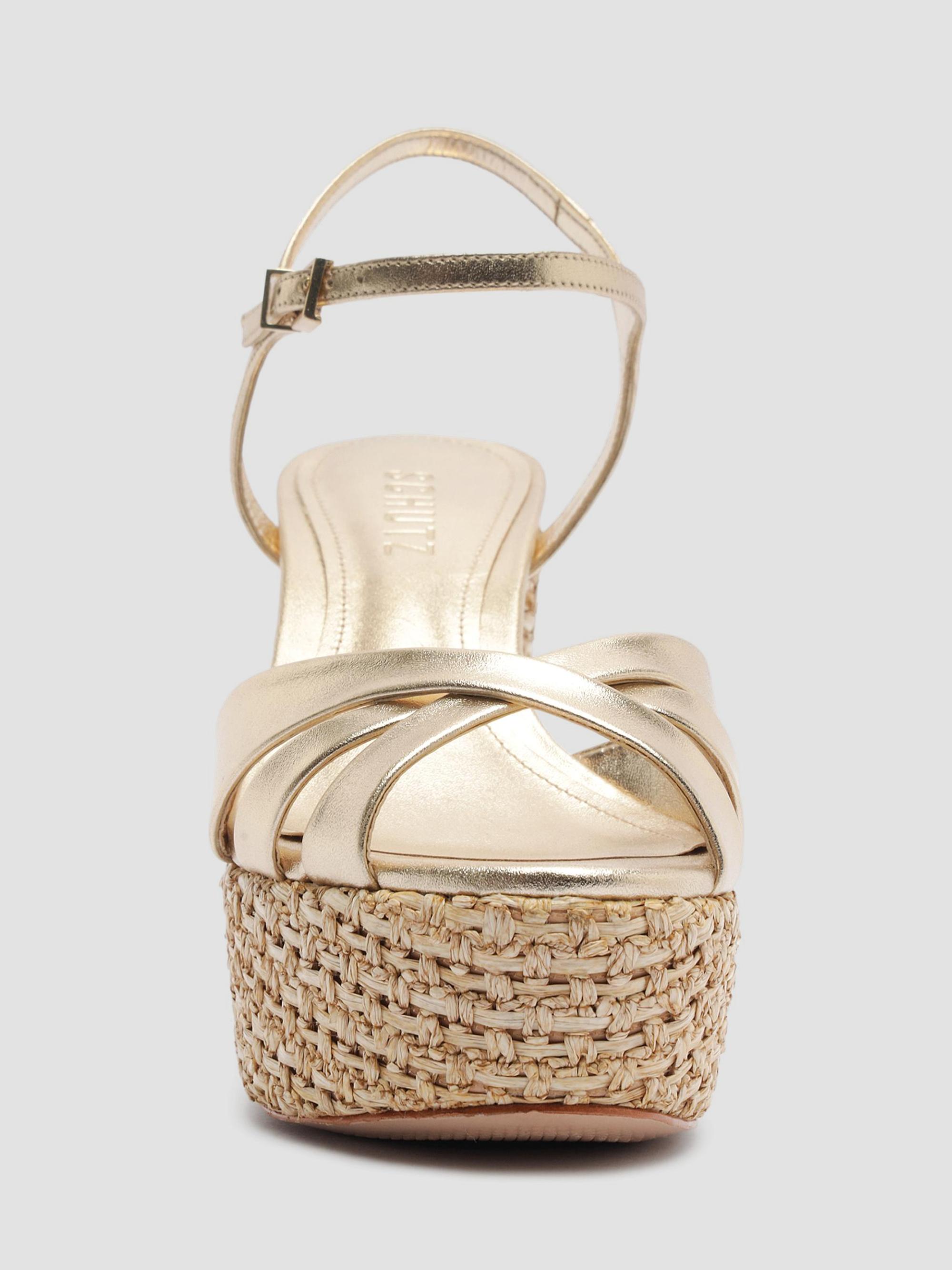 Schutz Keefa 105MM Raffia Block-Heel Sandals | Saks Fifth Avenue