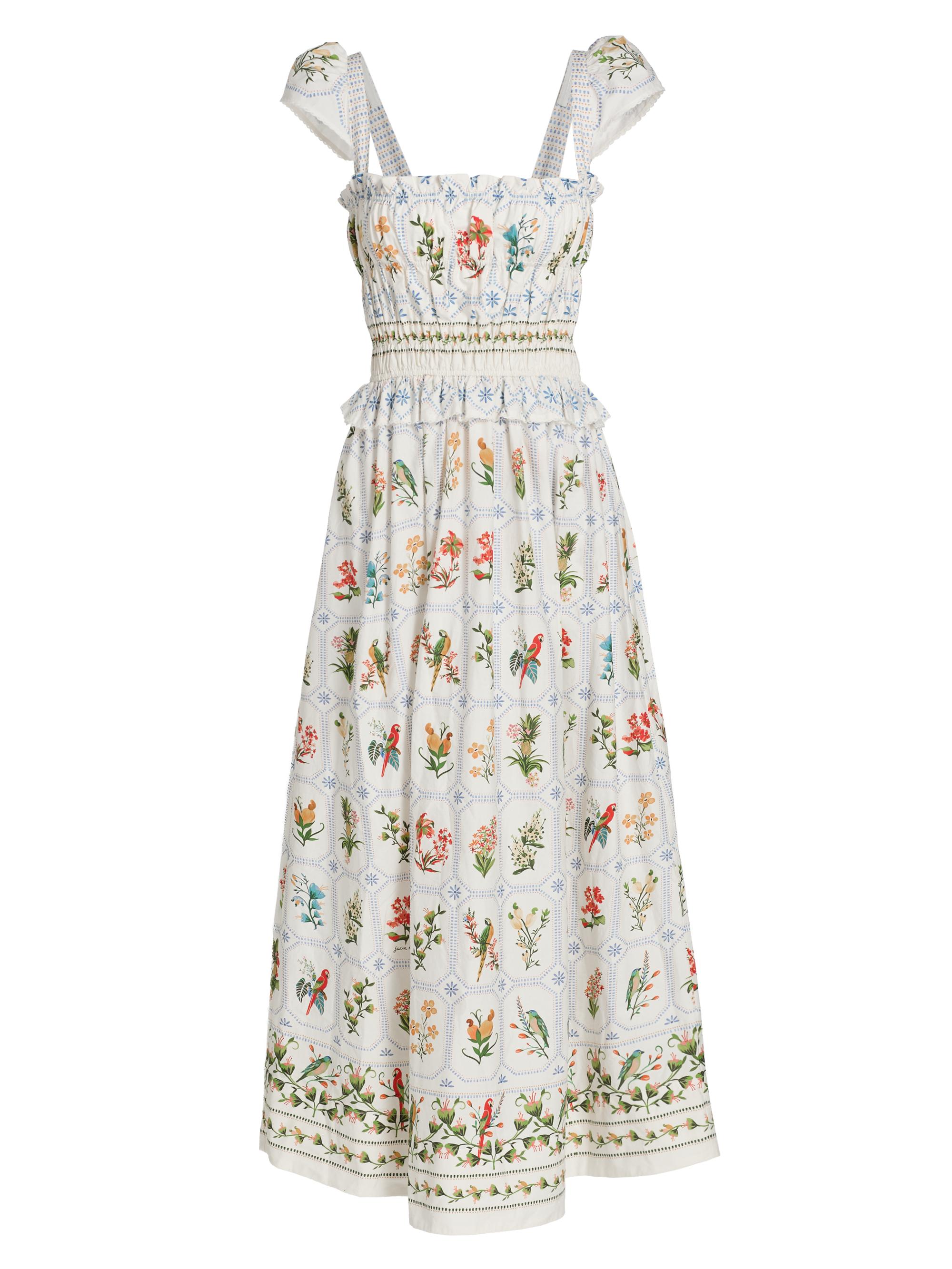 Farm Rio Women's Tropical Porcelain Maxi Dress - Off White
