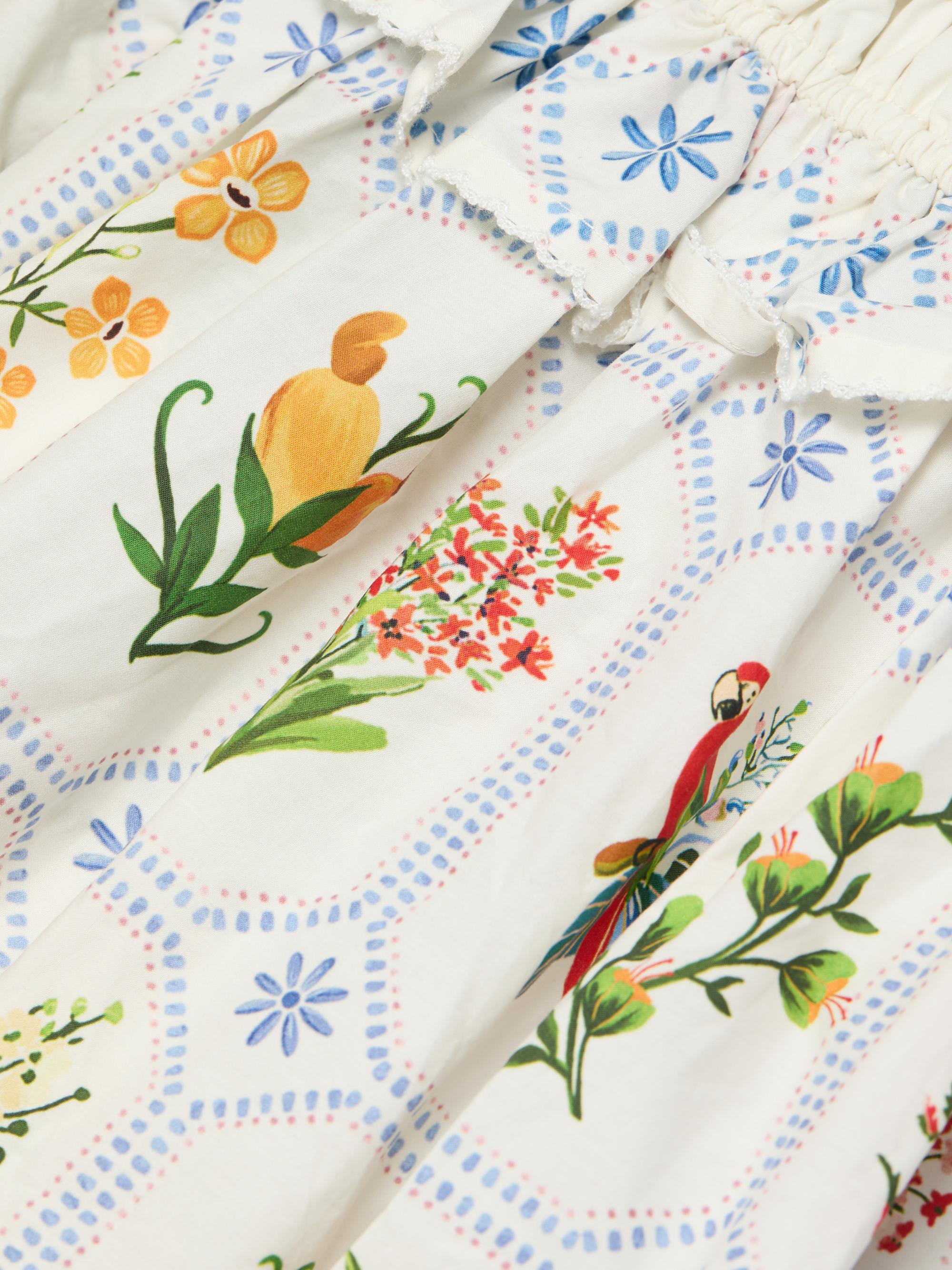 Farm Rio Women's Tropical Porcelain Maxi Dress - Off White | Thumbnail 7